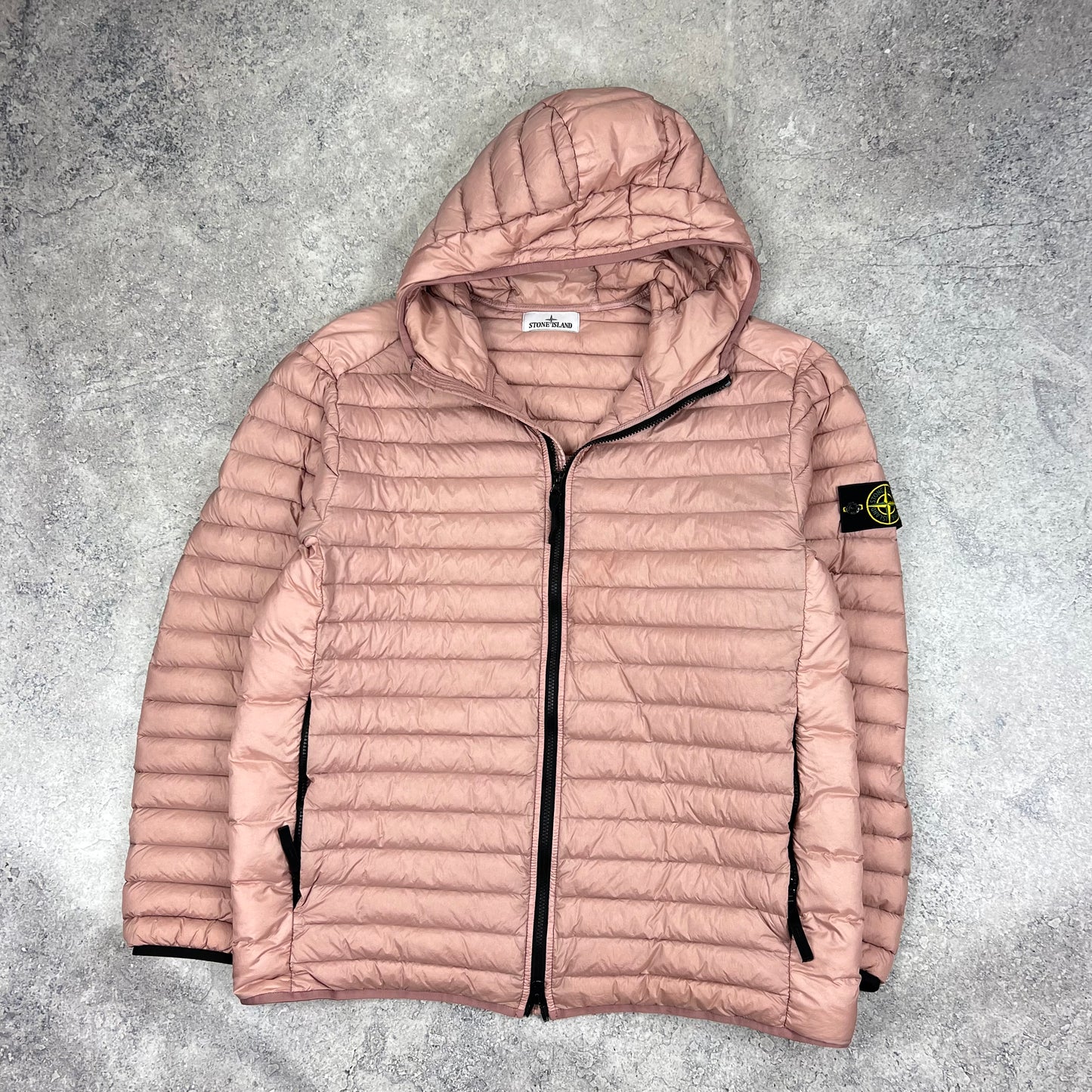 Stone Island Pink Loom Woven Down Jacket XXL 25.5”