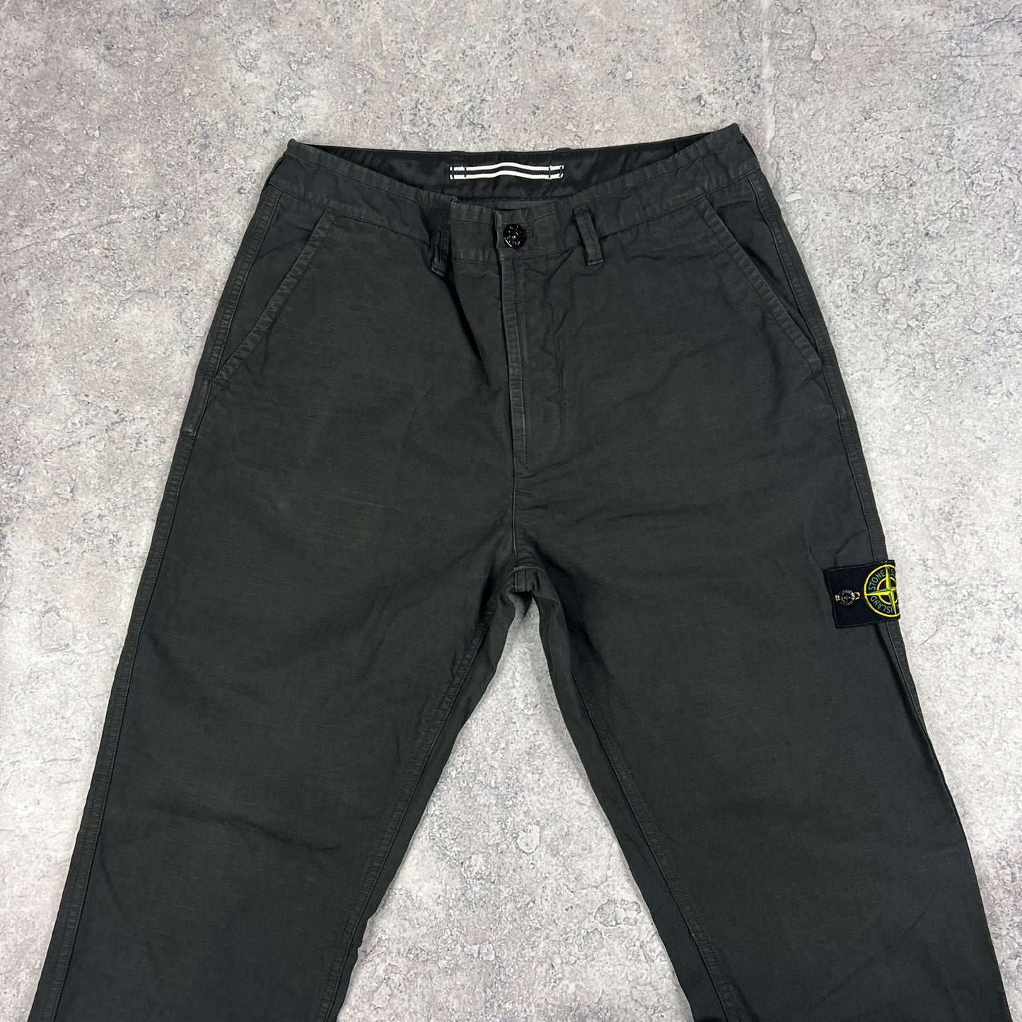 Stone Island Dark Grey Ripstop Cargo Trousers W31”