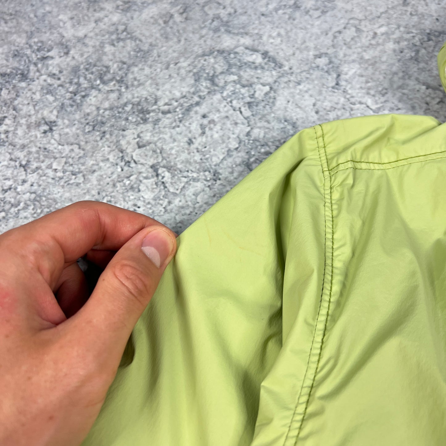 Stone Island Lime Skin Touch Nylon Jacket Large 23.5”