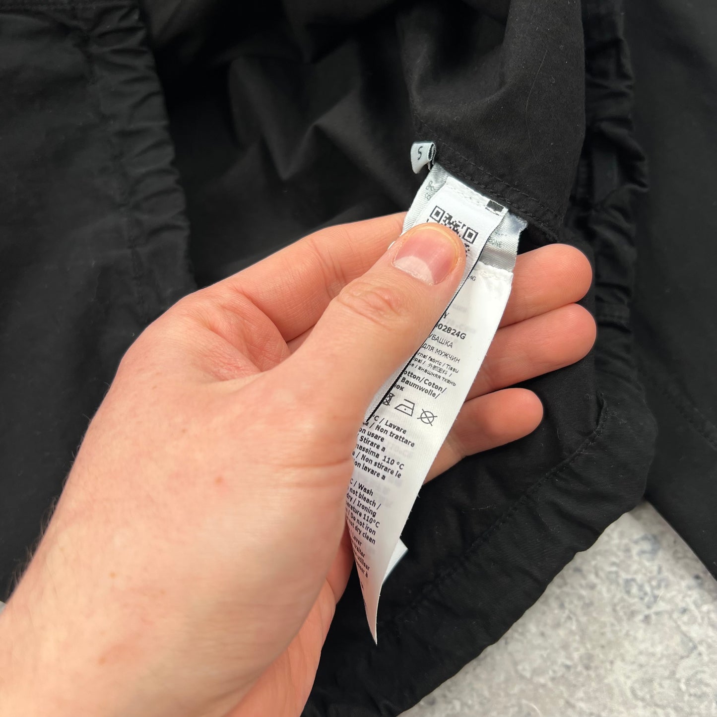 CP Company Black Cotton Smock Small 21” BNWT