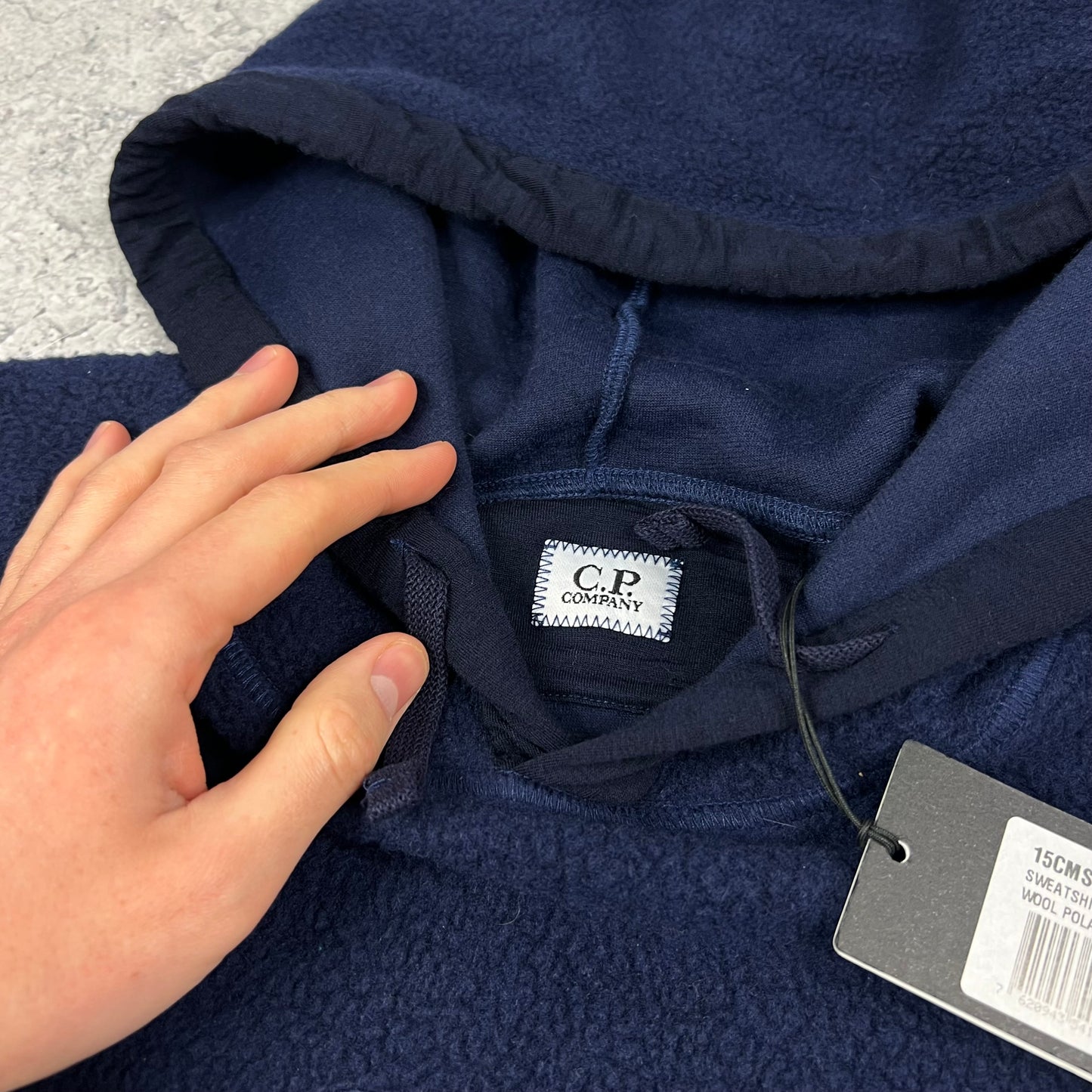 CP Company Navy Fleece Hoodie Large 23” BNWT