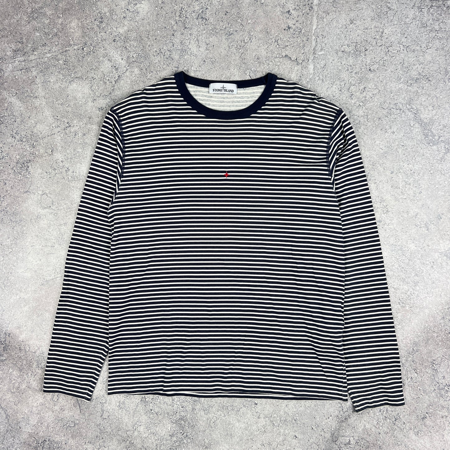 Stone Island Marina Navy Striped L/S T-Shirt XL 22.25”
