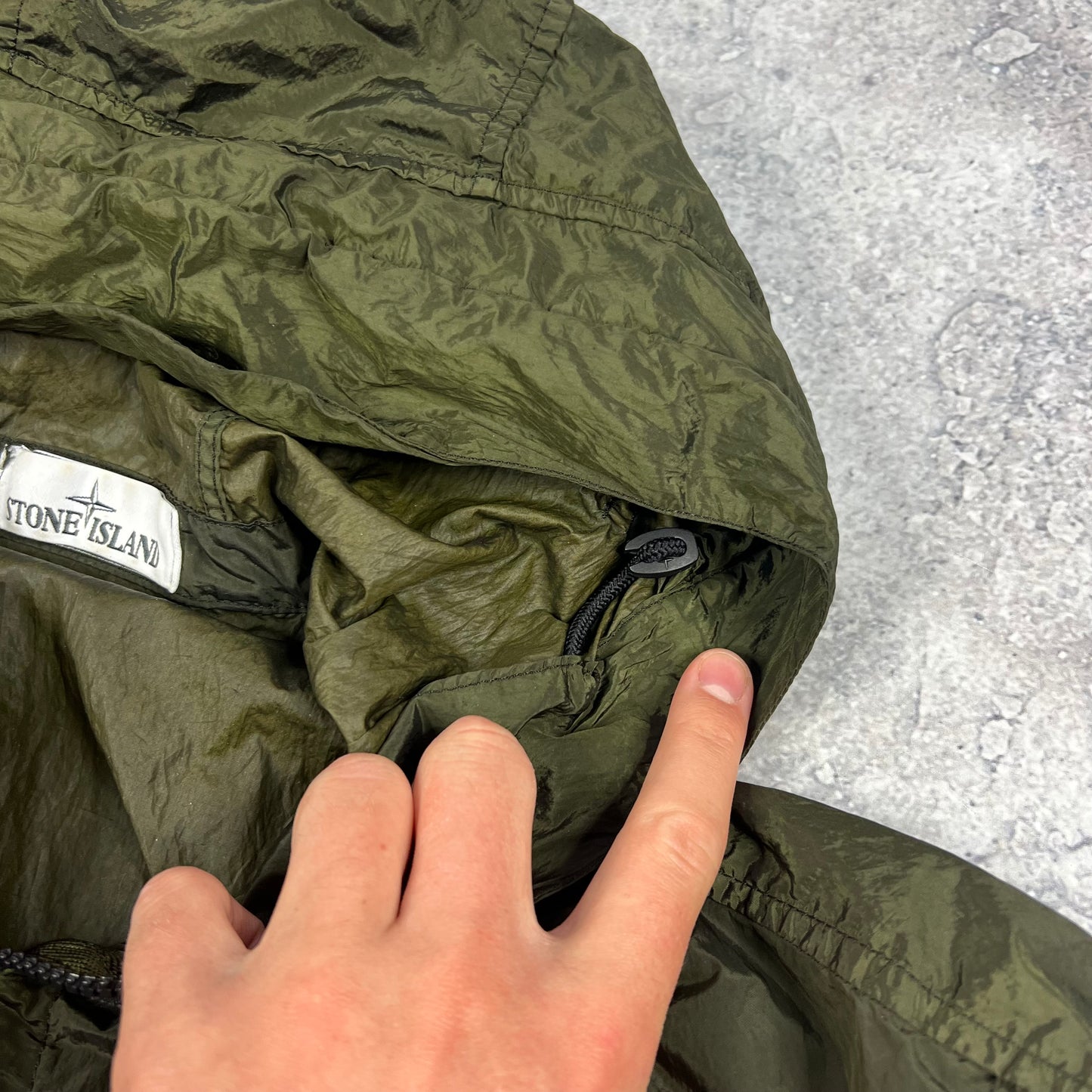 Stone Island Khaki Nylon Metal Watro Jacket Medium 22”