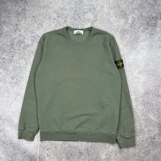 Stone Island Green Sweatshirt Medium 21.5”