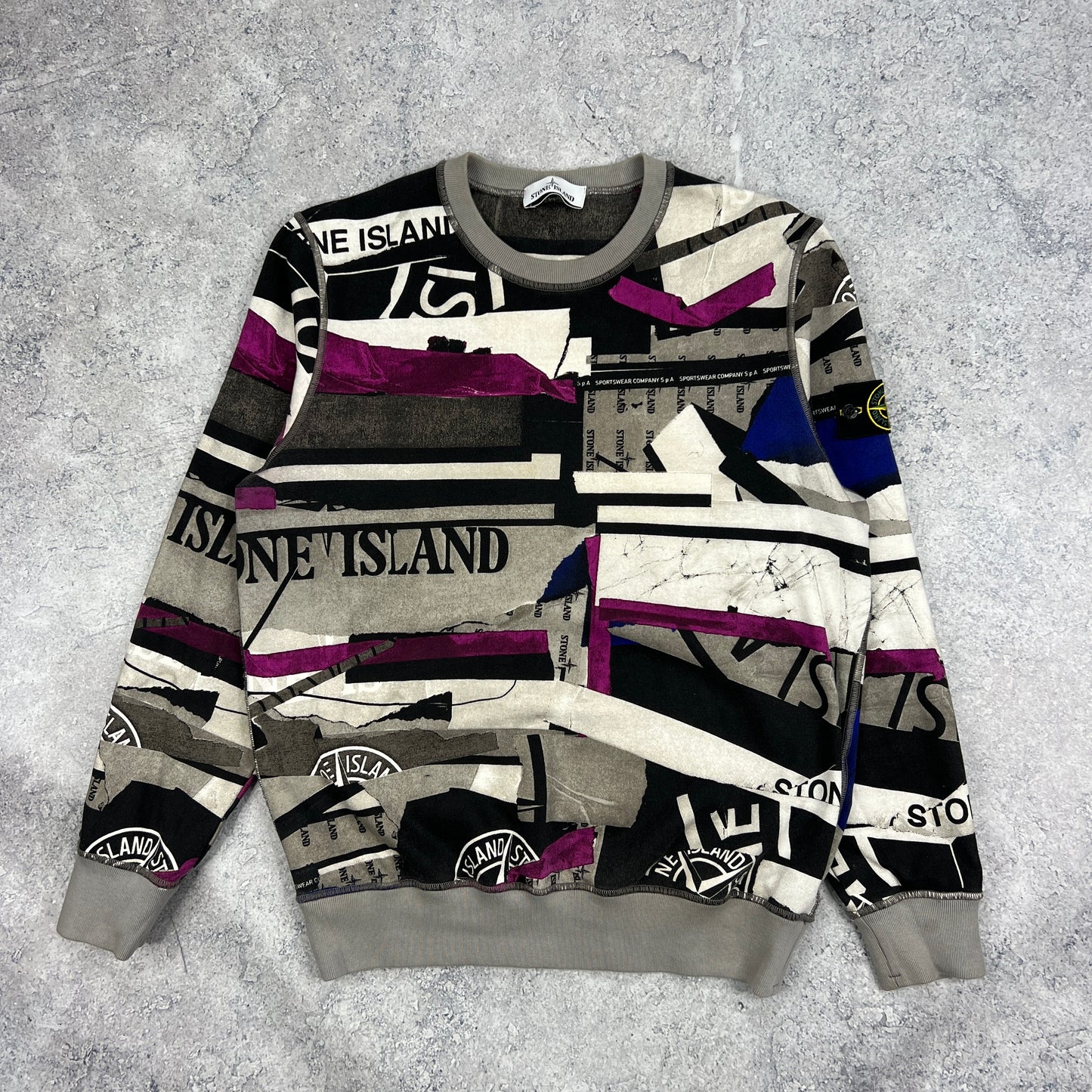 Stone Island Multi Logo Sweatshirt Large 23.5”
