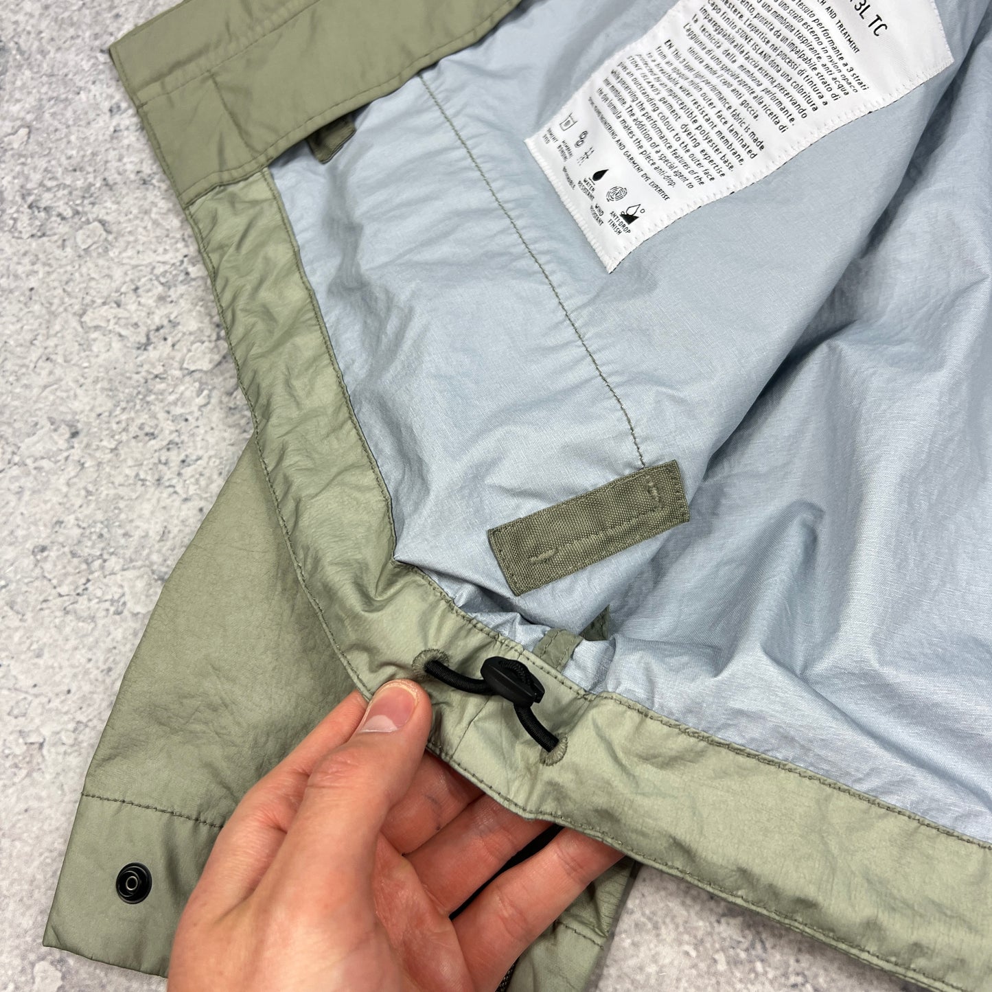 Stone Island Green Membrana Jacket XL 25.75” BNWT