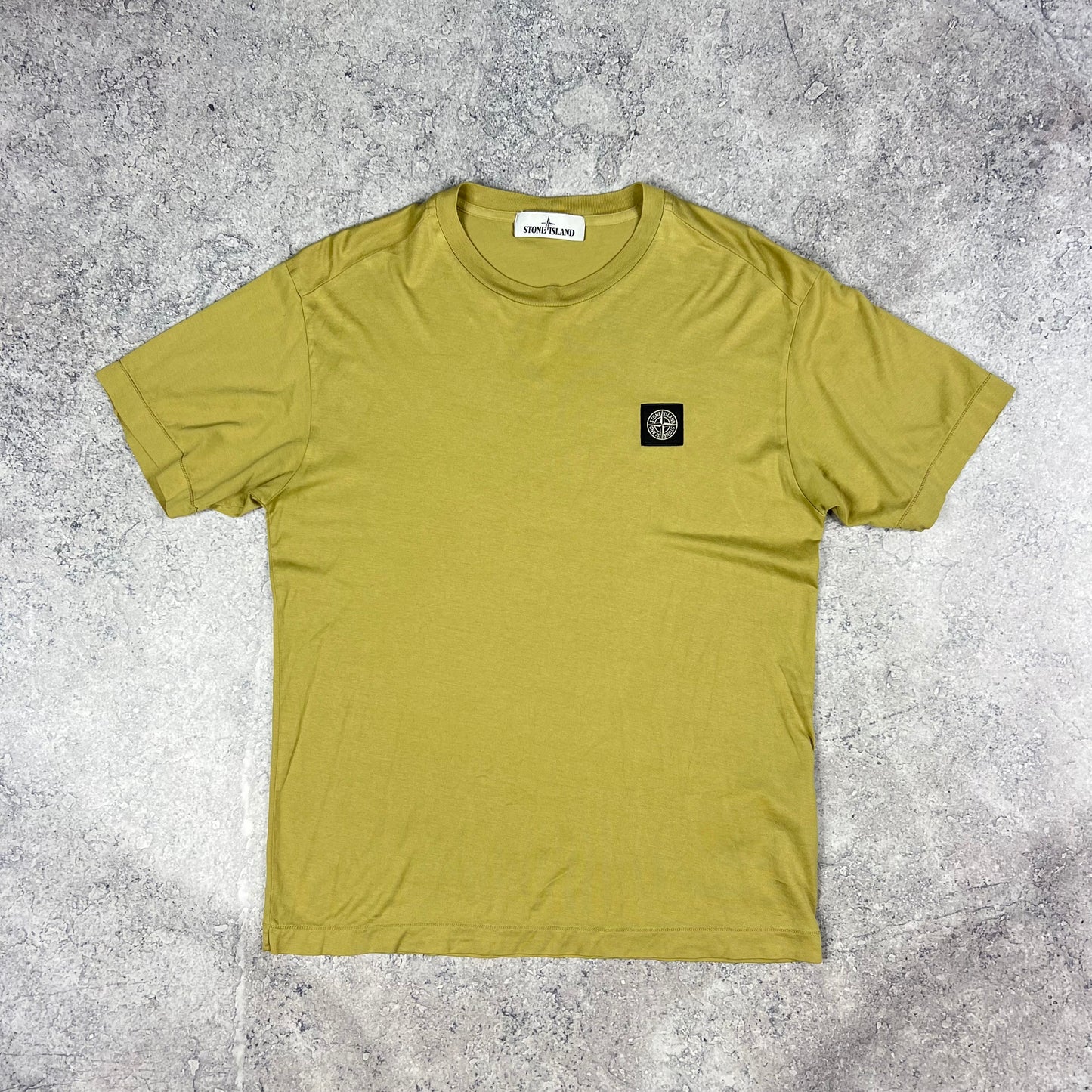 Stone Island Mustard Patch T-Shirt Medium 20.5”