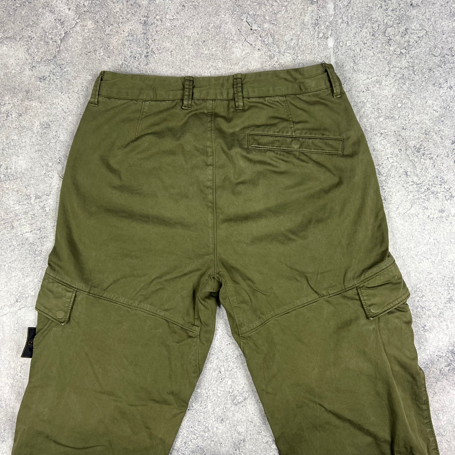 Stone Island Khaki Ghost Cargo Trousers W28-30”