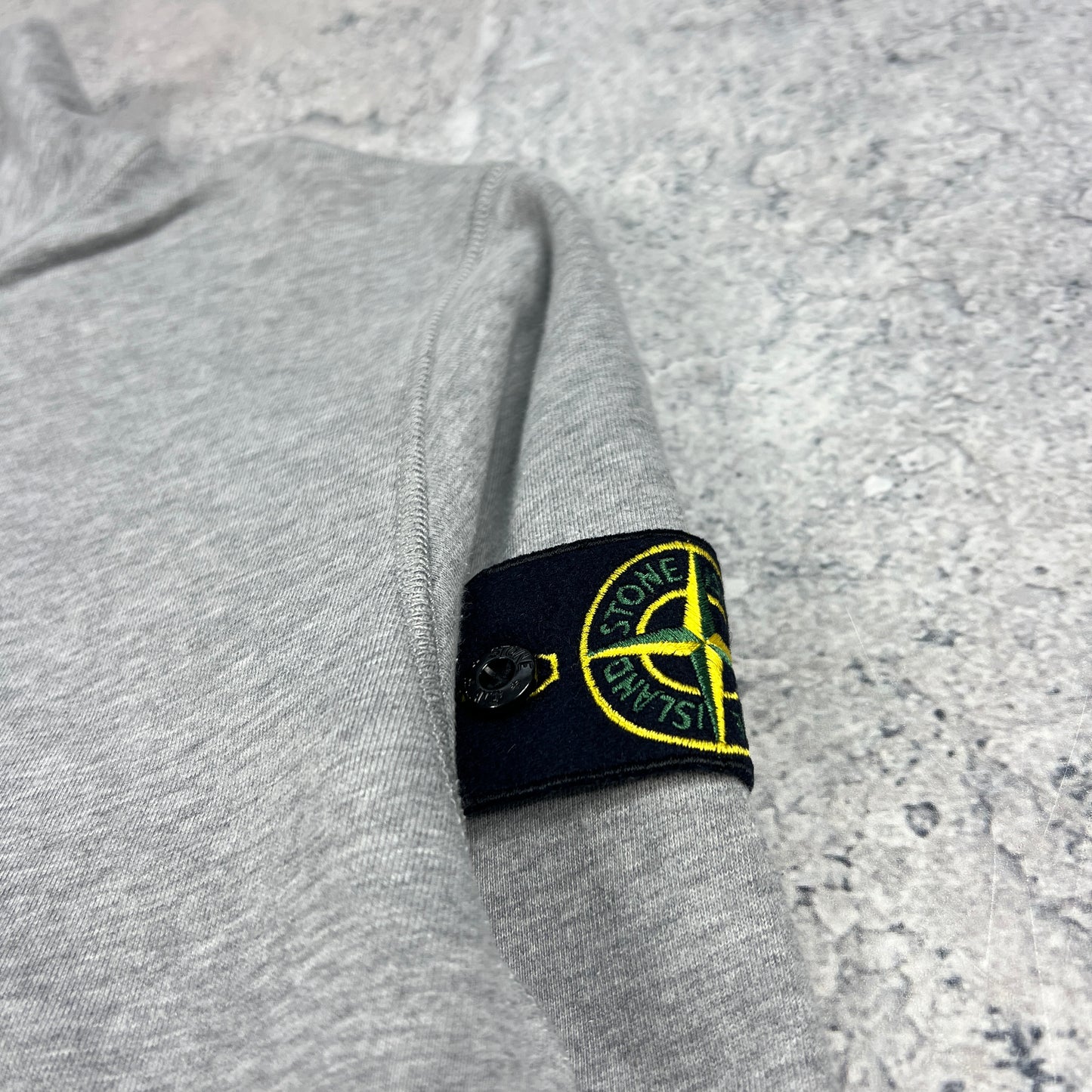 Stone Island Grey Q Zip Sweatshirt Large 23.5”