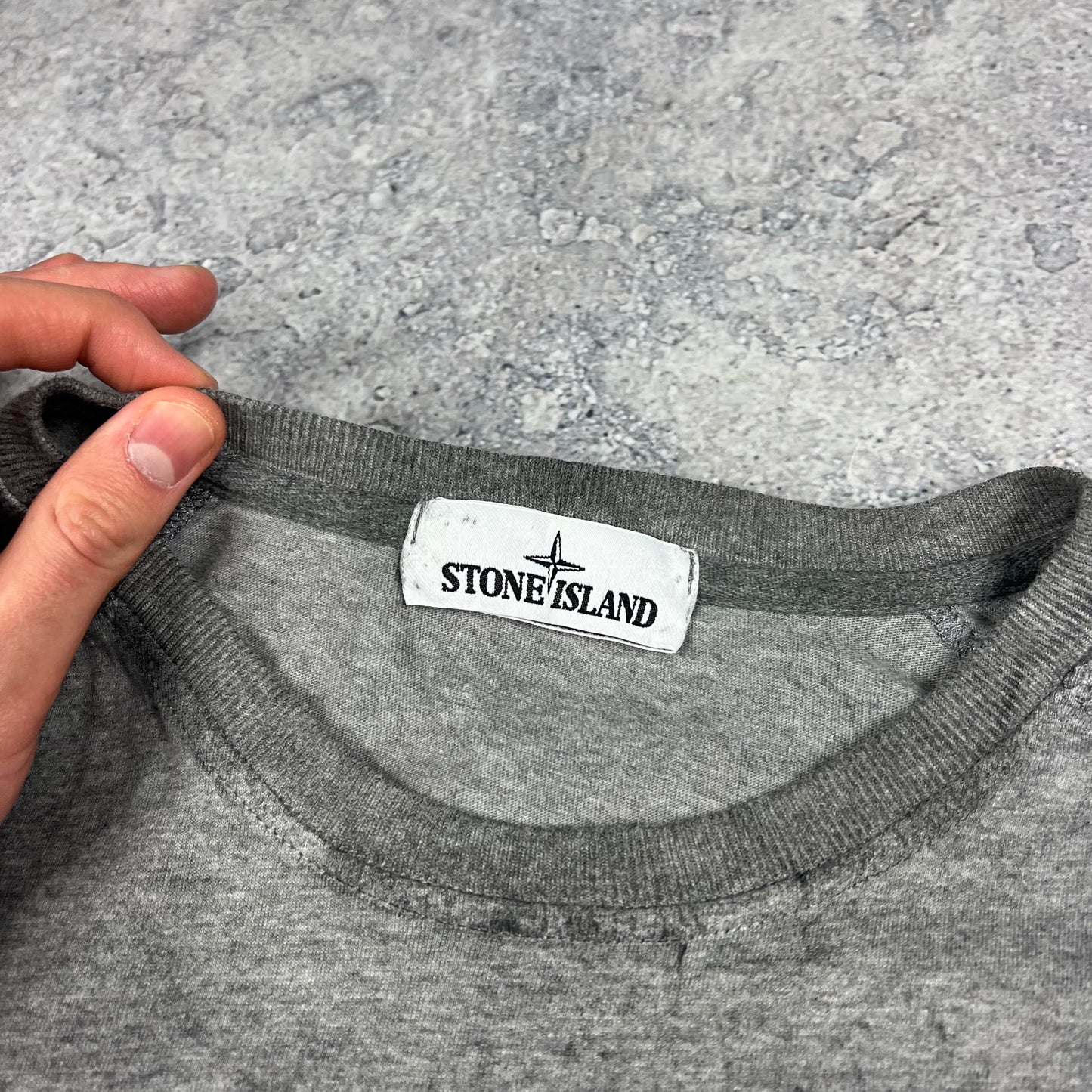 Stone Island Grey Dust Treatment T-Shirt Medium 20.5”