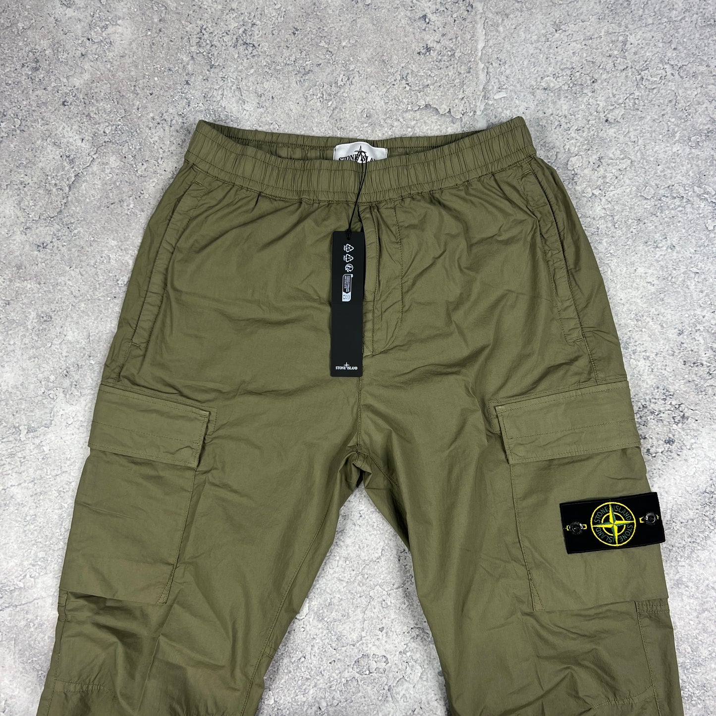 Stone Island Khaki Cuffed Cargo Trousers W30” BNWT