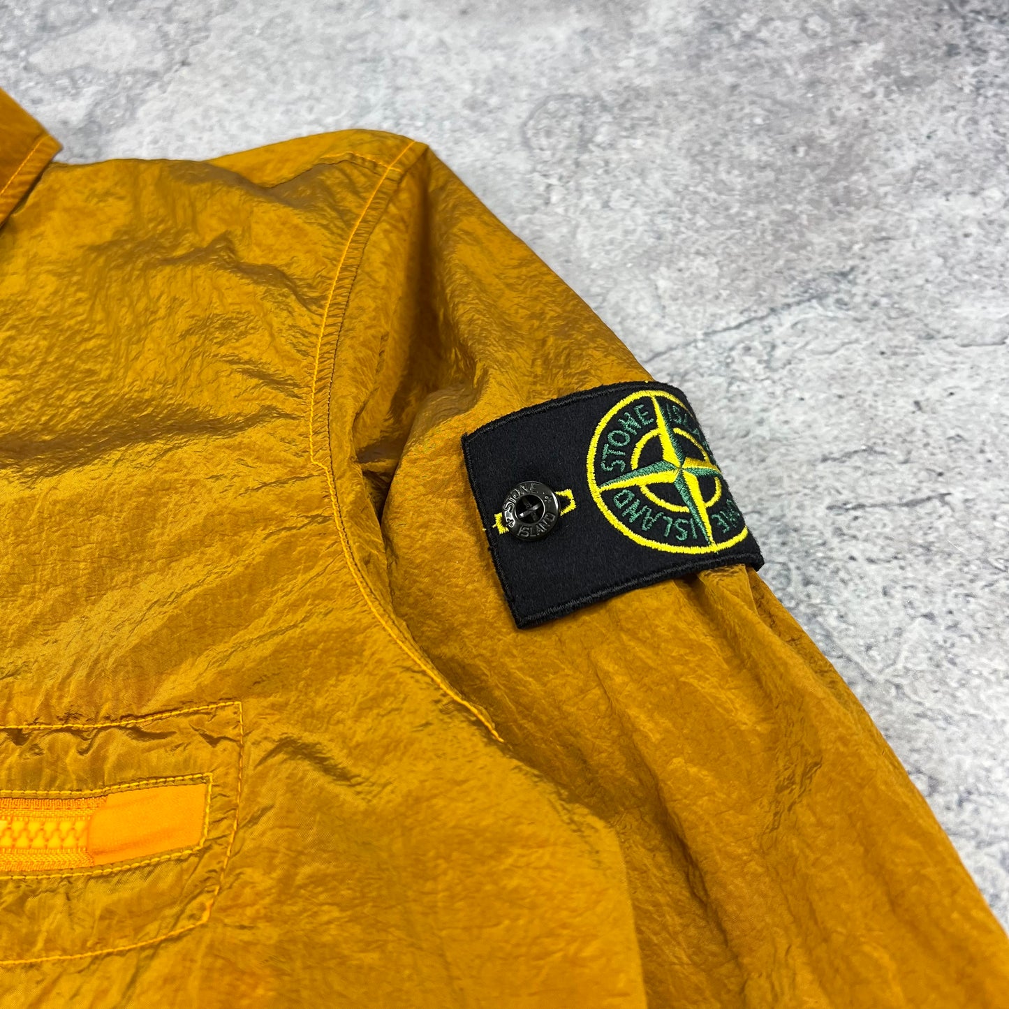Stone Island Orange Nylon Metal Overshirt Large 23” BNWT