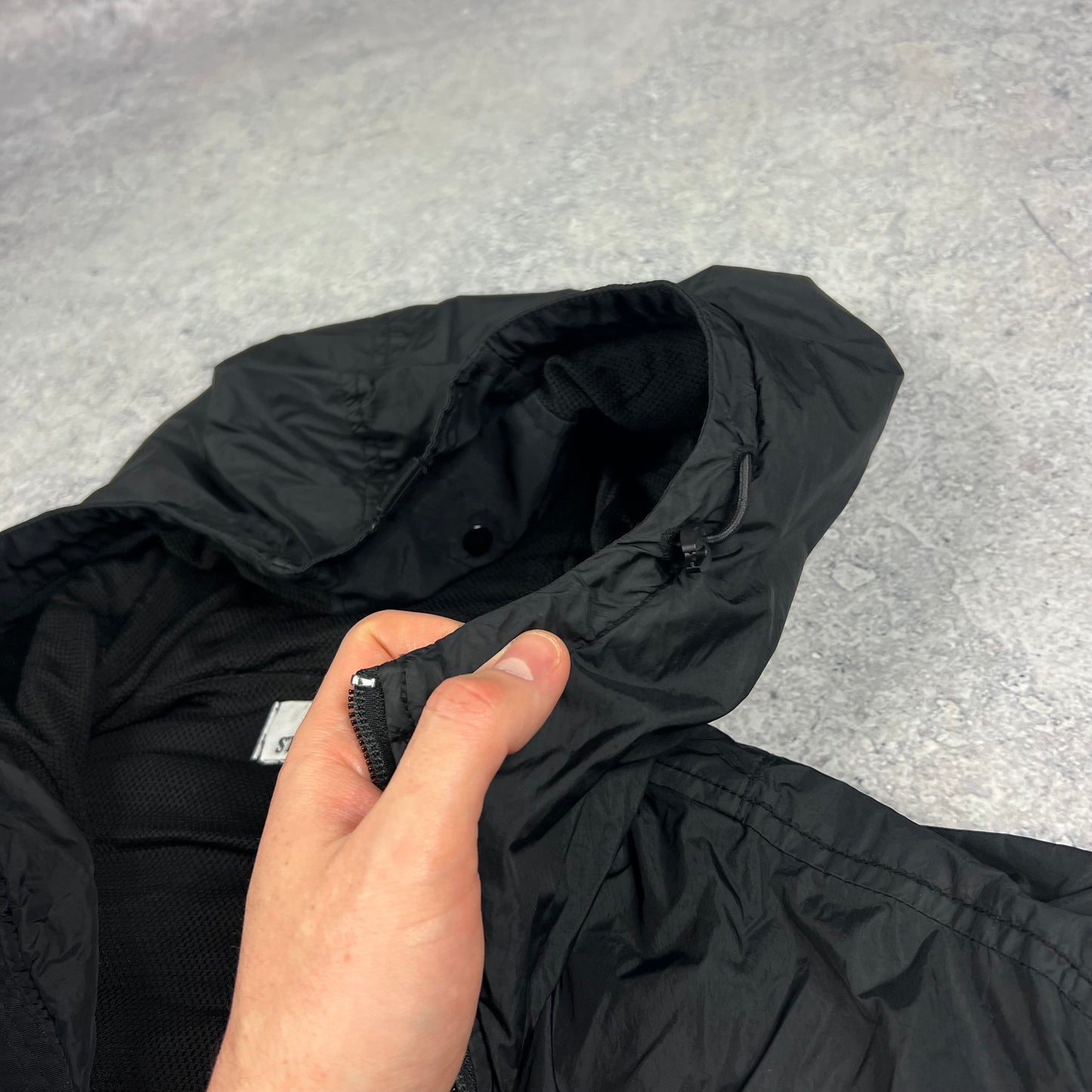 Stone Island Black Crinkle Reps Jacket Large 21.75”