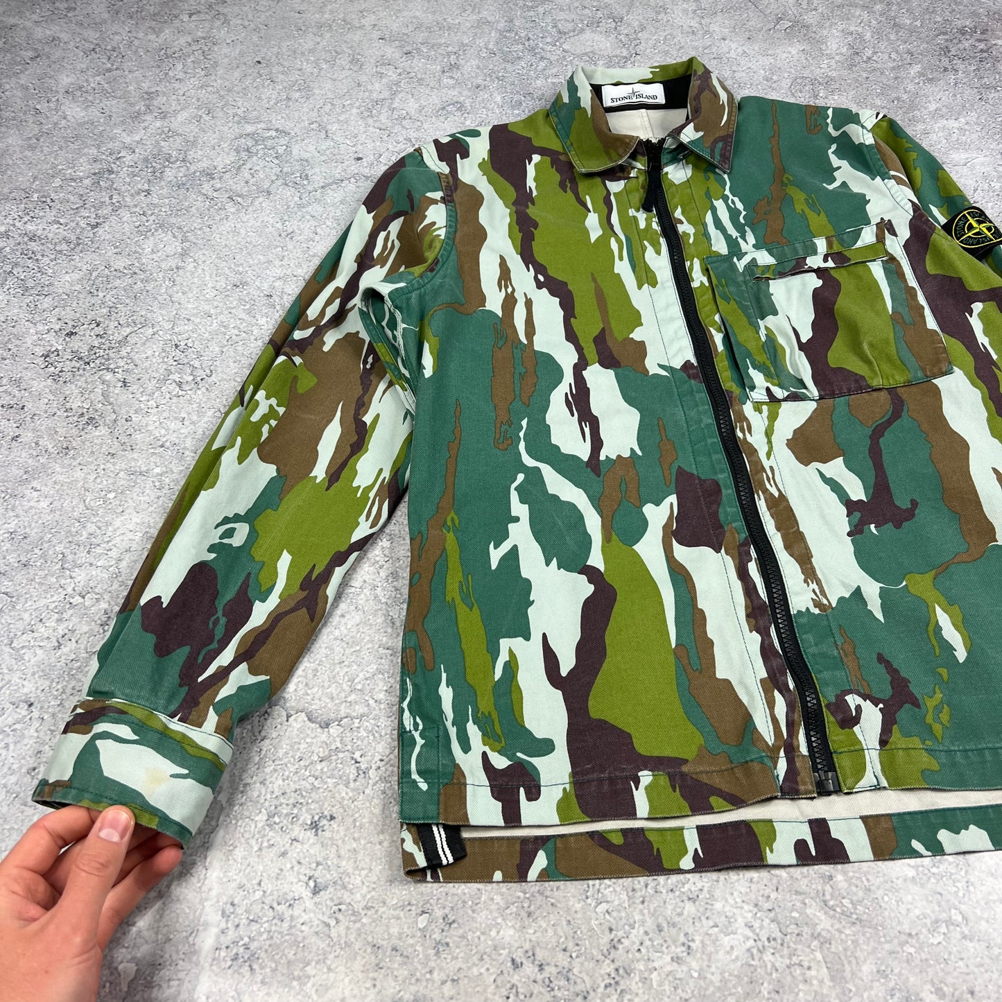 Stone Island Flowing Camo Overshirt Medium 20.75”