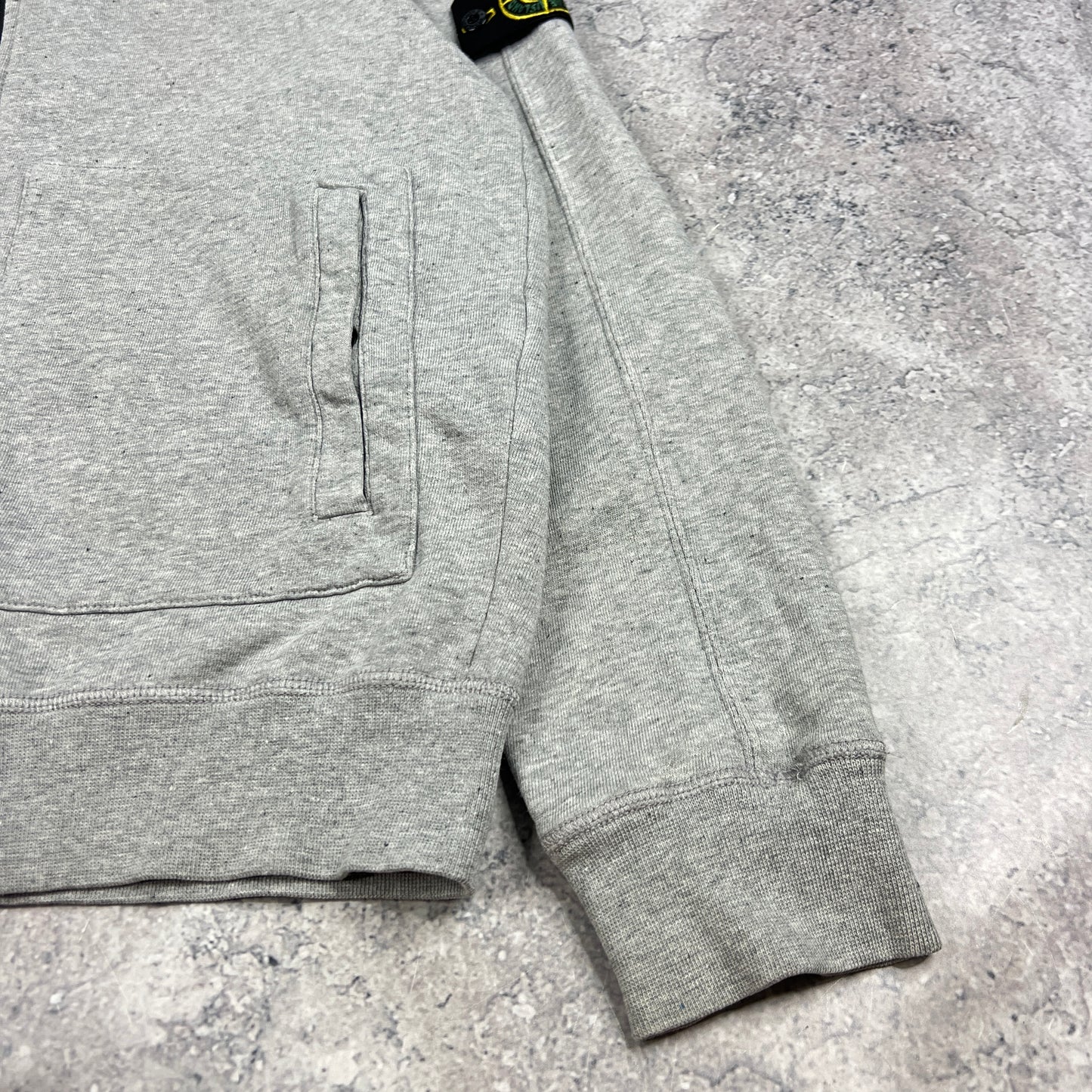 Stone Island Grey FZ Hoodie Large 23”