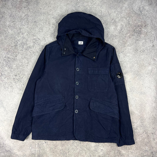 CP Company Navy Mais B Lens Hooded Jacket 50- Large 23”