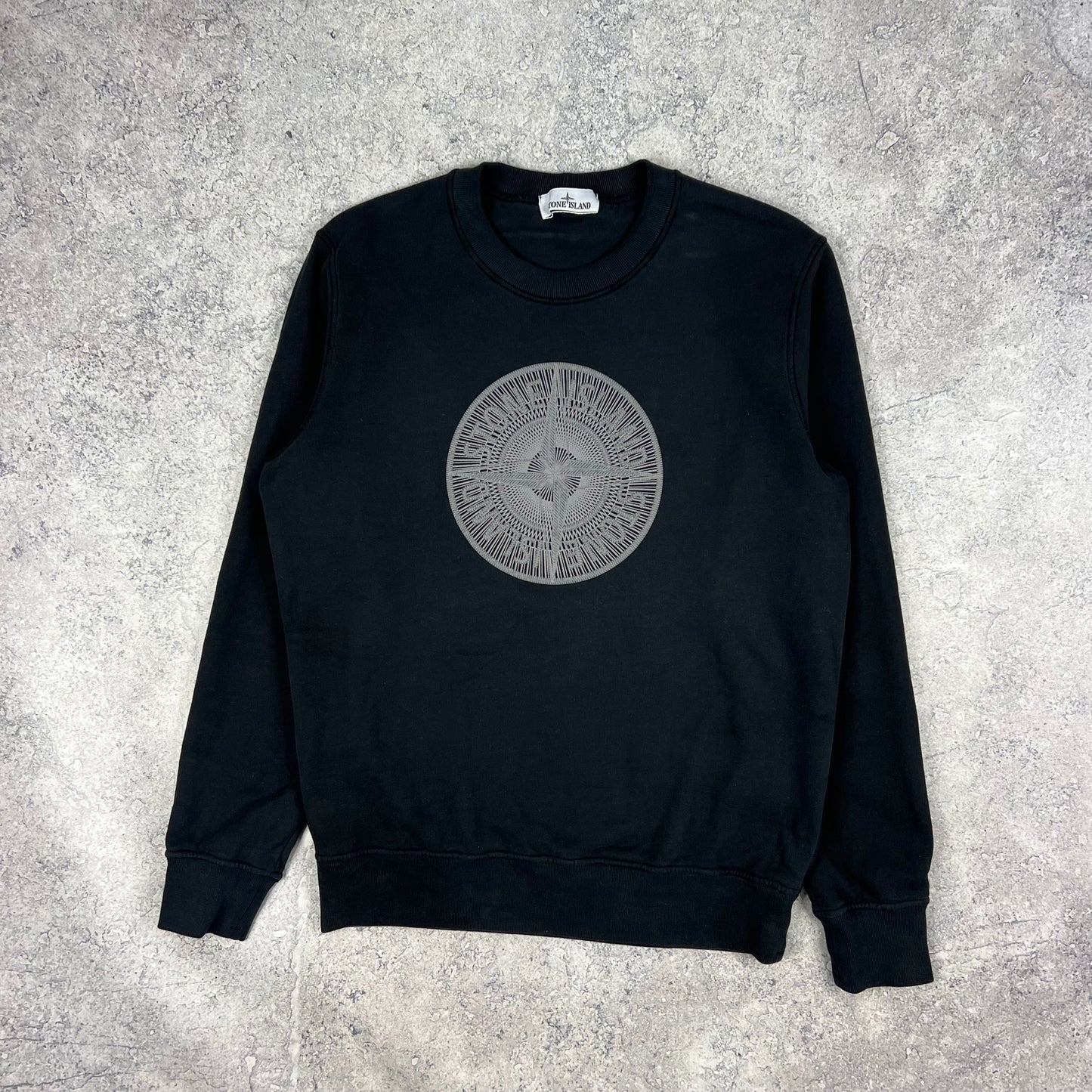 Stone Island Black Logo Sweatshirt Large 23”