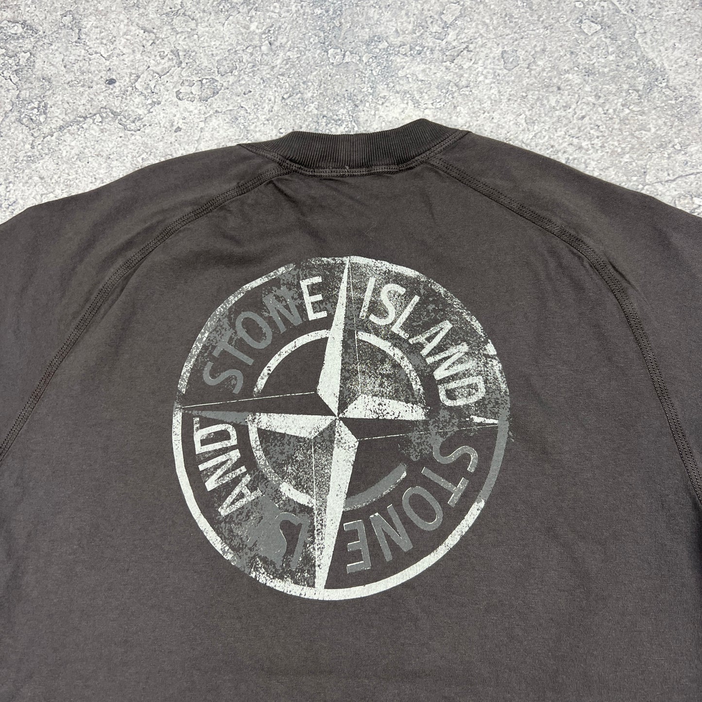 Stone Island Dark Grey Camo Compass T-Shirt Medium 20”