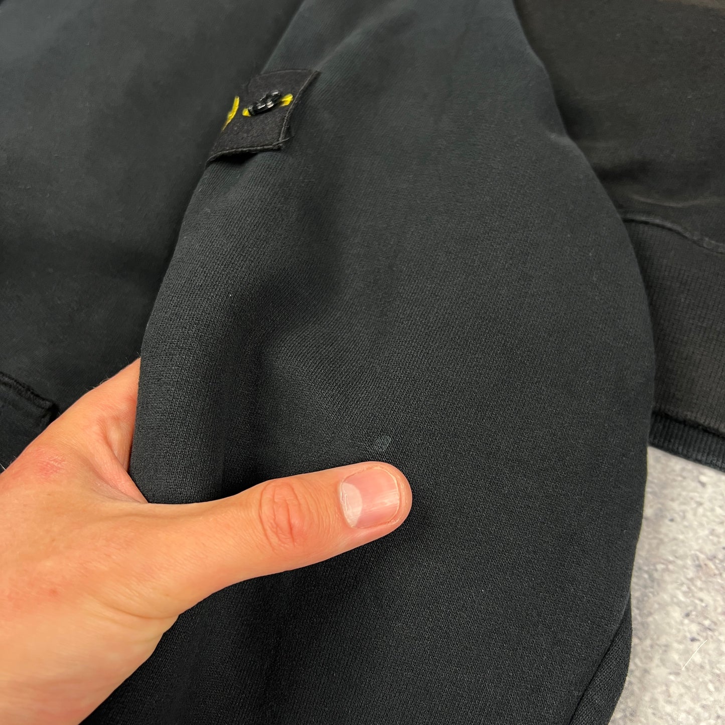 Stone Island Black Pullover Hoodie XXL 25”