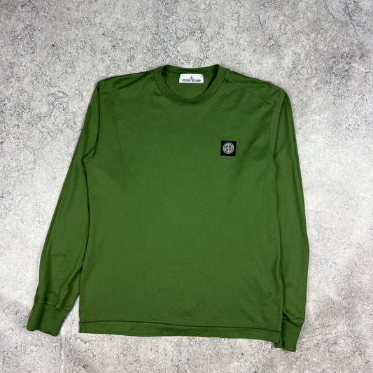 Stone Island Green L/S T-Shirt Medium 20”