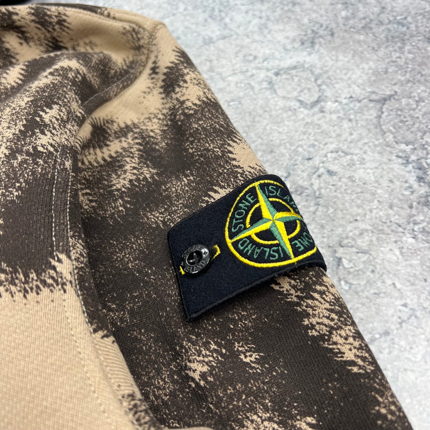 Stone Island Earth Camo Half Zip Hoodie XL 25” BNWT