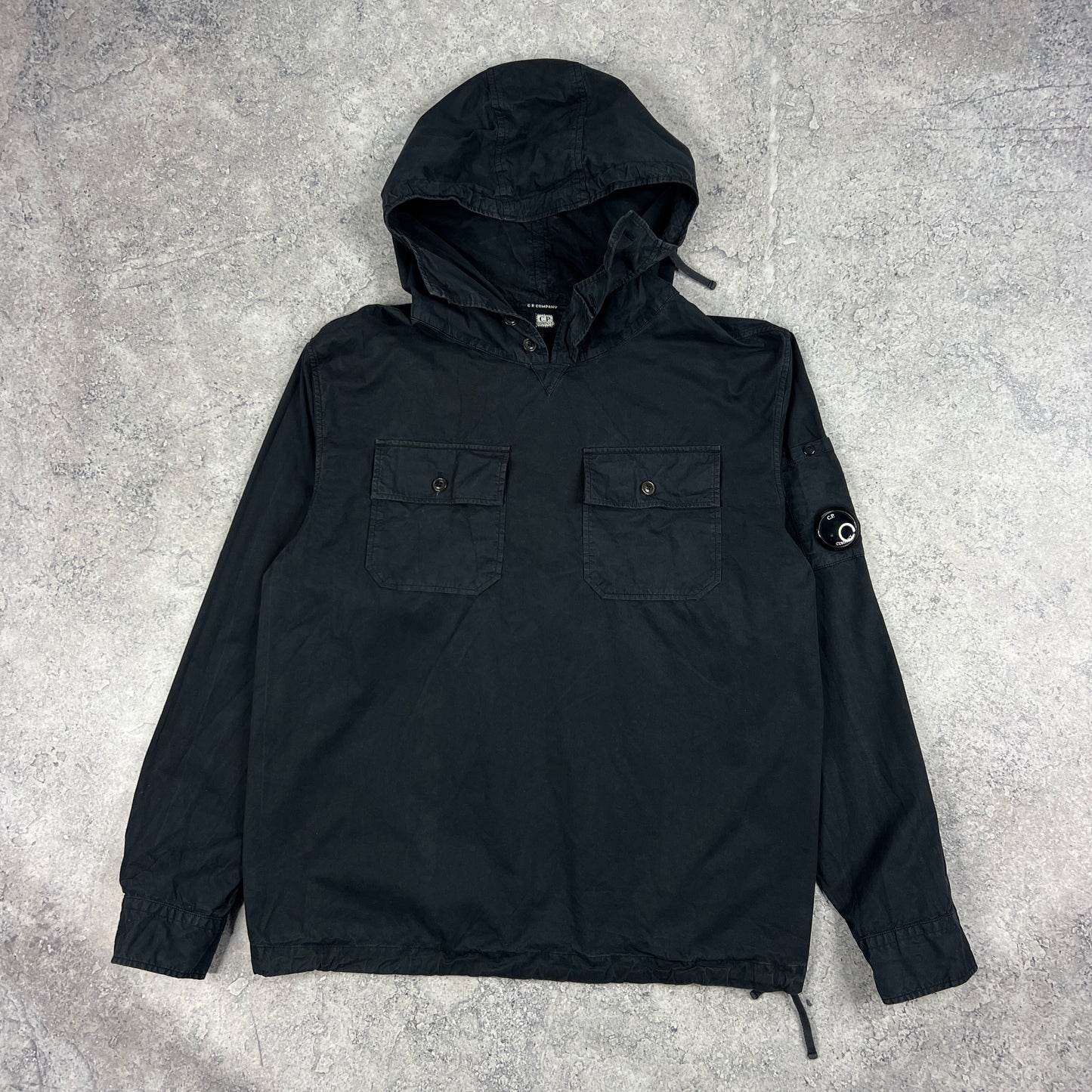 CP Company Black Cotton Lens Smock Medium 22.5”