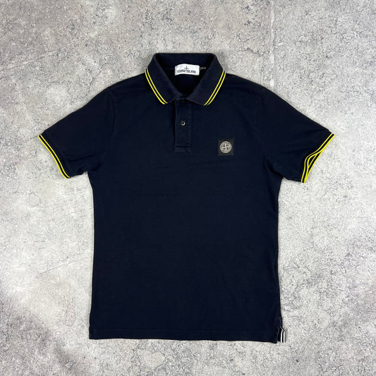 Stone Island Navy Polo Shirt Medium Slim Fit 19”