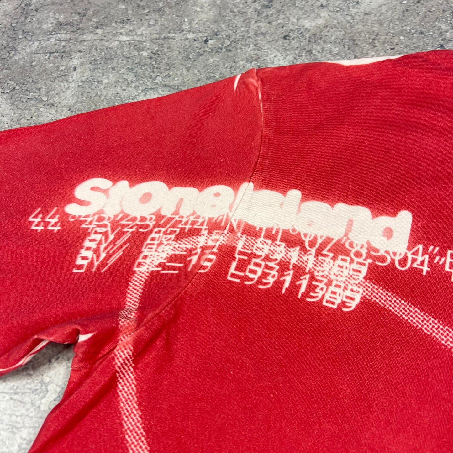 Stone Island Pink Y2K Logo T-Shirt Large 23.75”