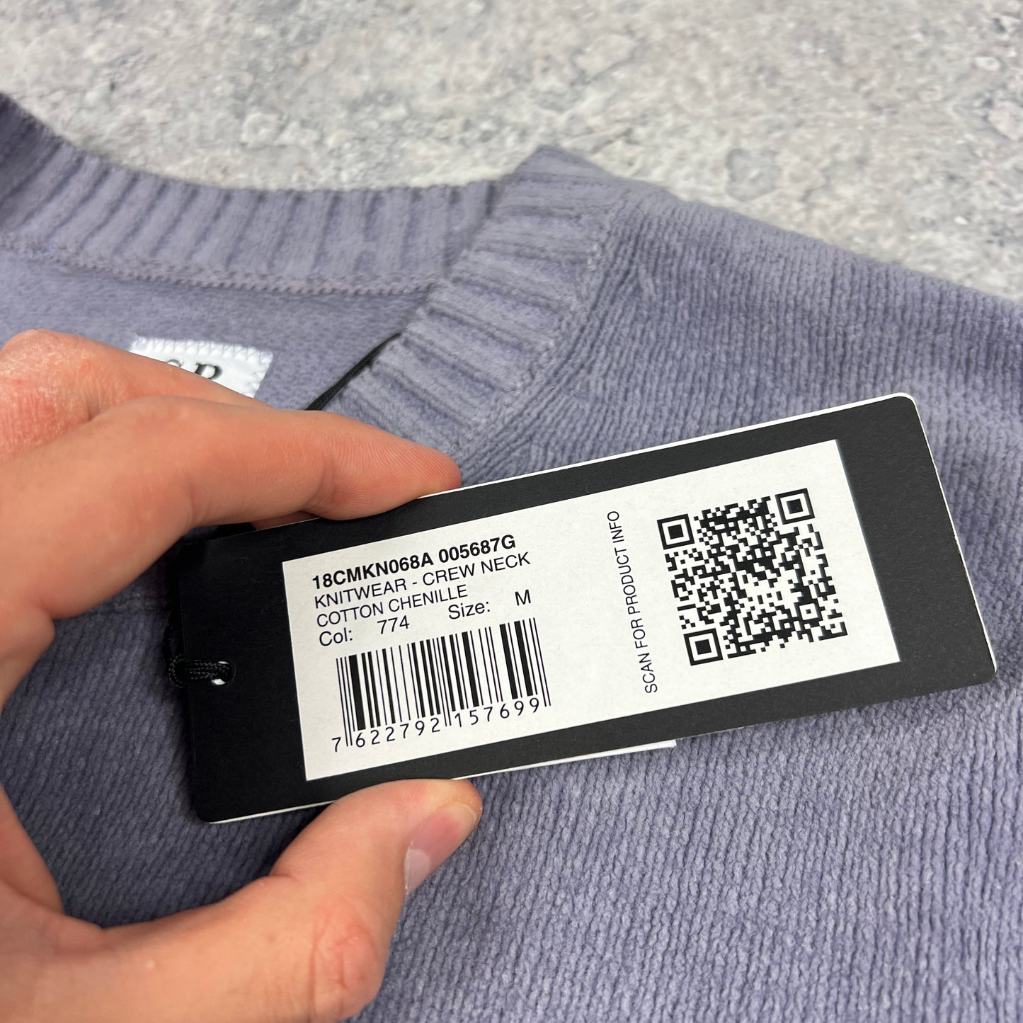 CP Company Violet Chenille Lens Knit Medium 22” BNWT