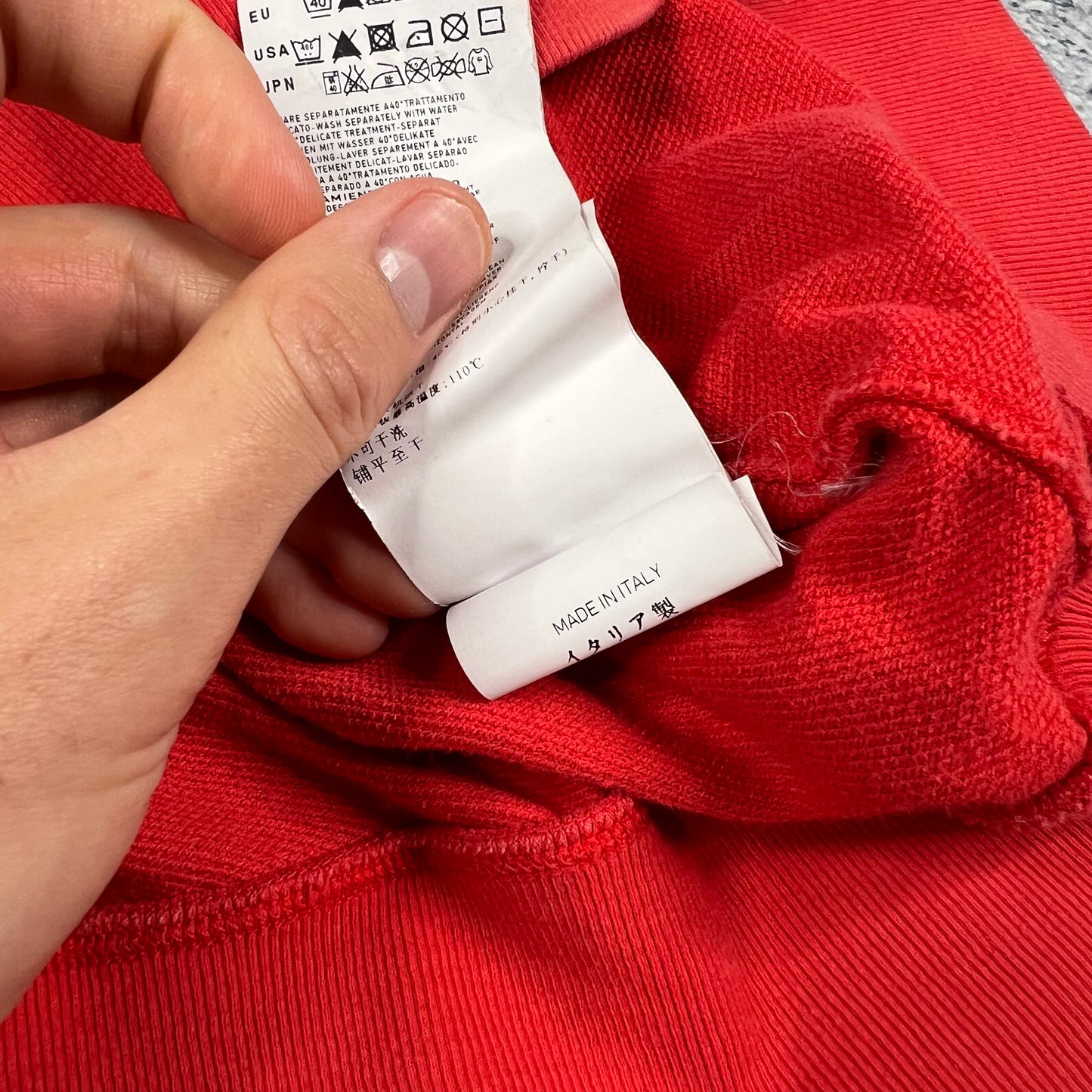 Stone Island Red Sweatshirt Large 21.5”