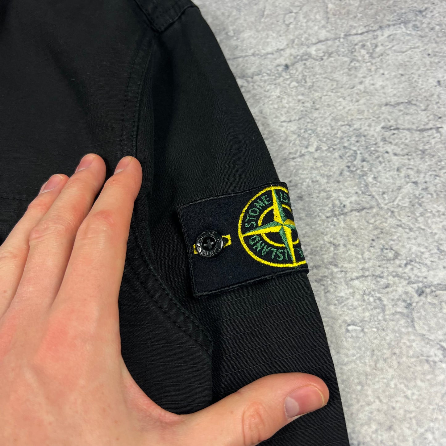 Stone Island Black Ripstop Overshirt Small 21”