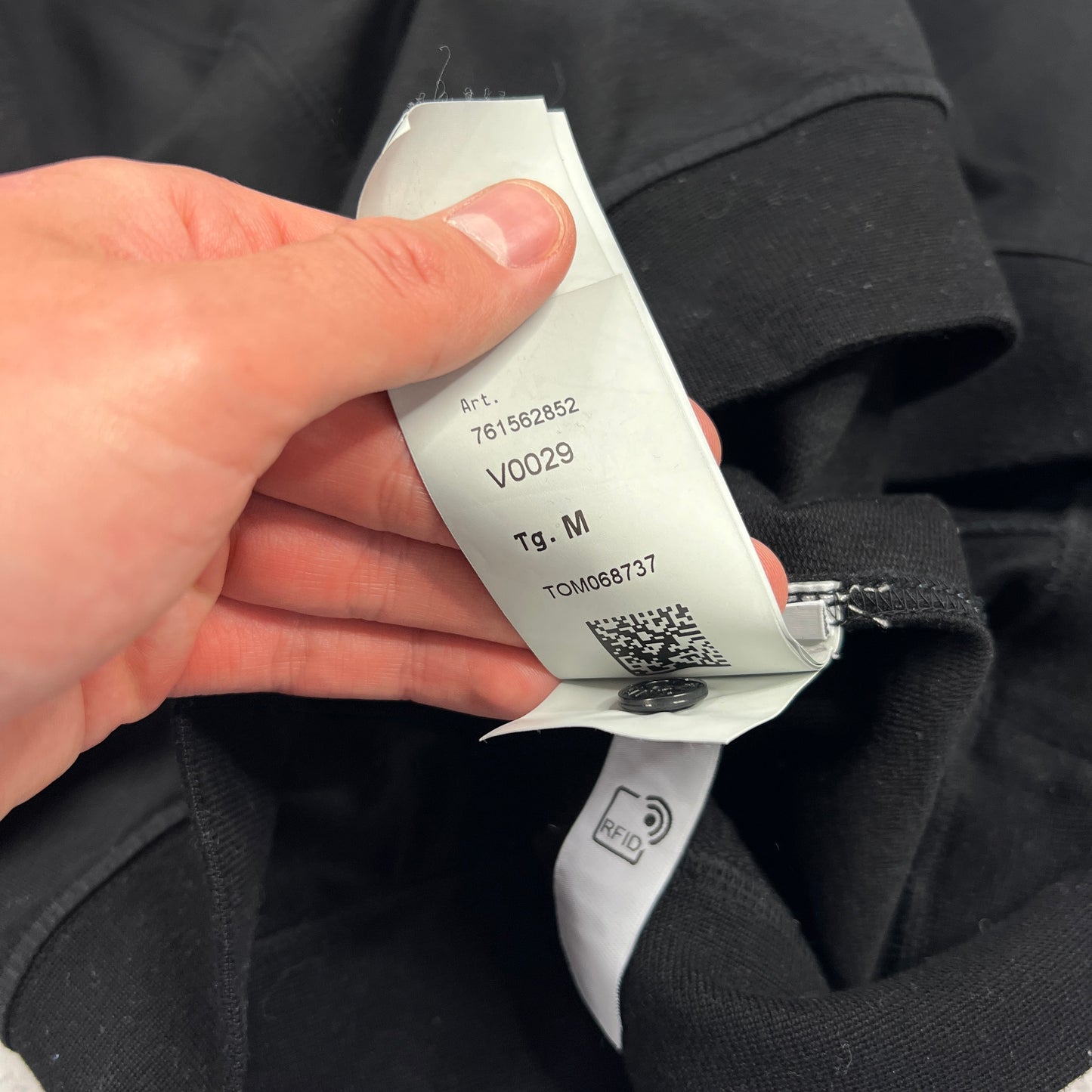 Stone Island Black Pullover Hoodie Medium 22.25”