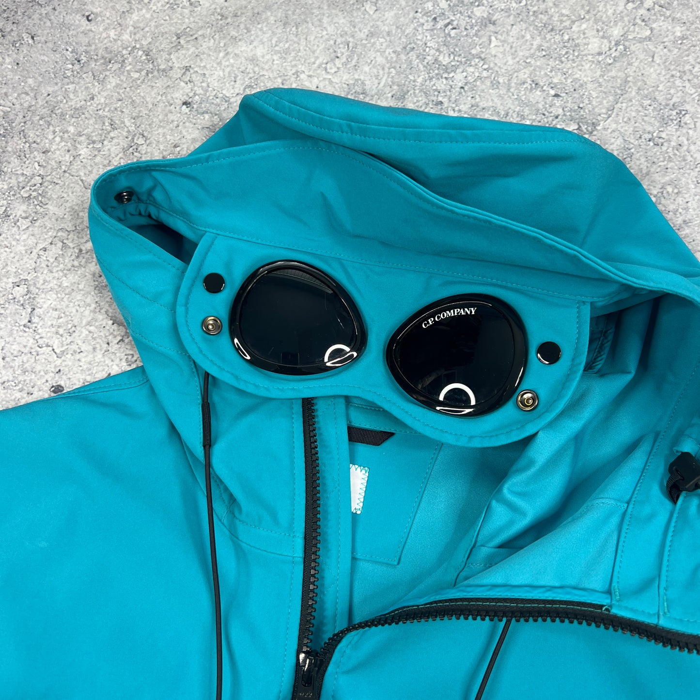 CP Company Blue Softshell Goggle Jacket 46- S/M 21.25”