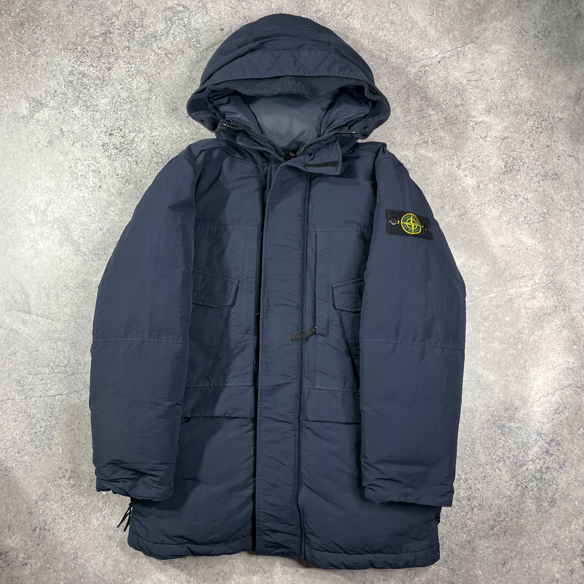 Stone island navy on sale parka