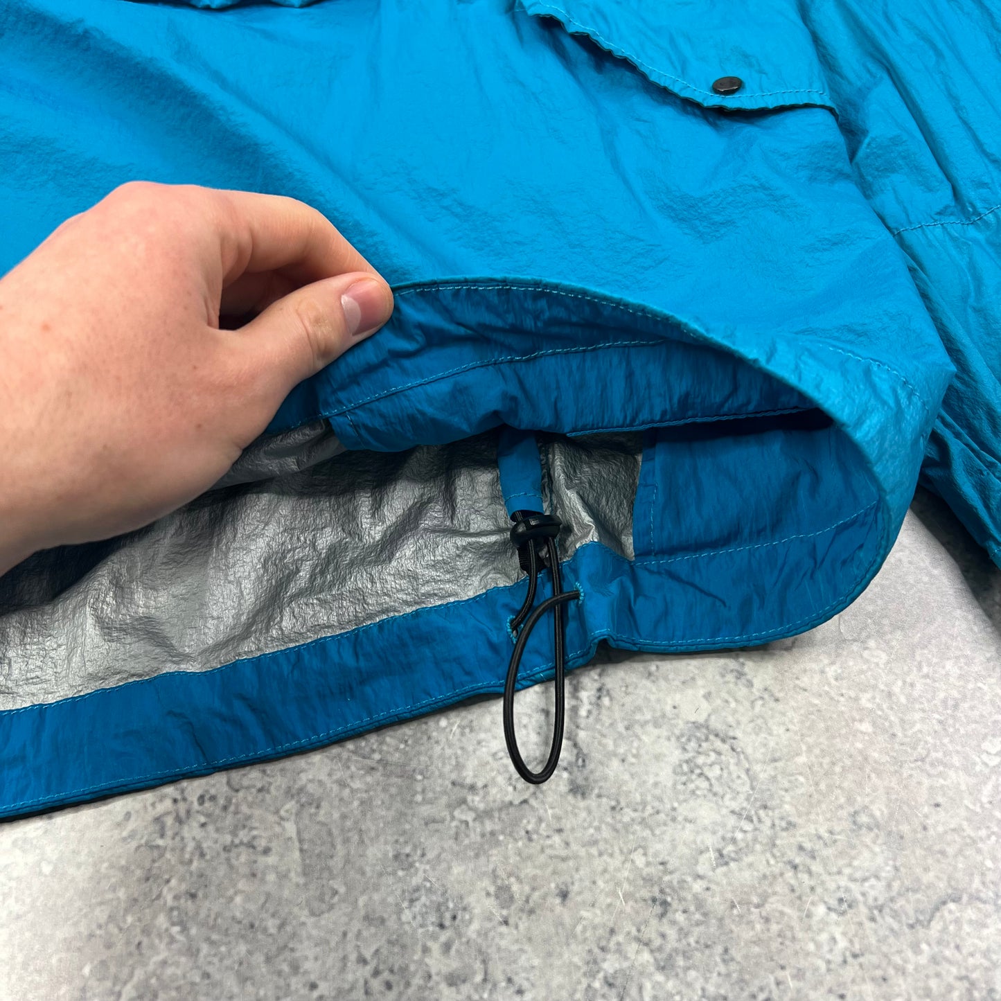 CP Company Blue Nyfoil Watchviewer Goggle Jacket Size 54- XL/XXL 24”