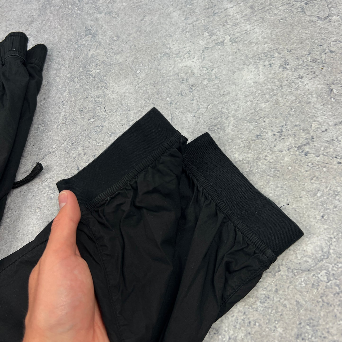 Stone Island Black Tela Parachute Cargo Trousers W32”
