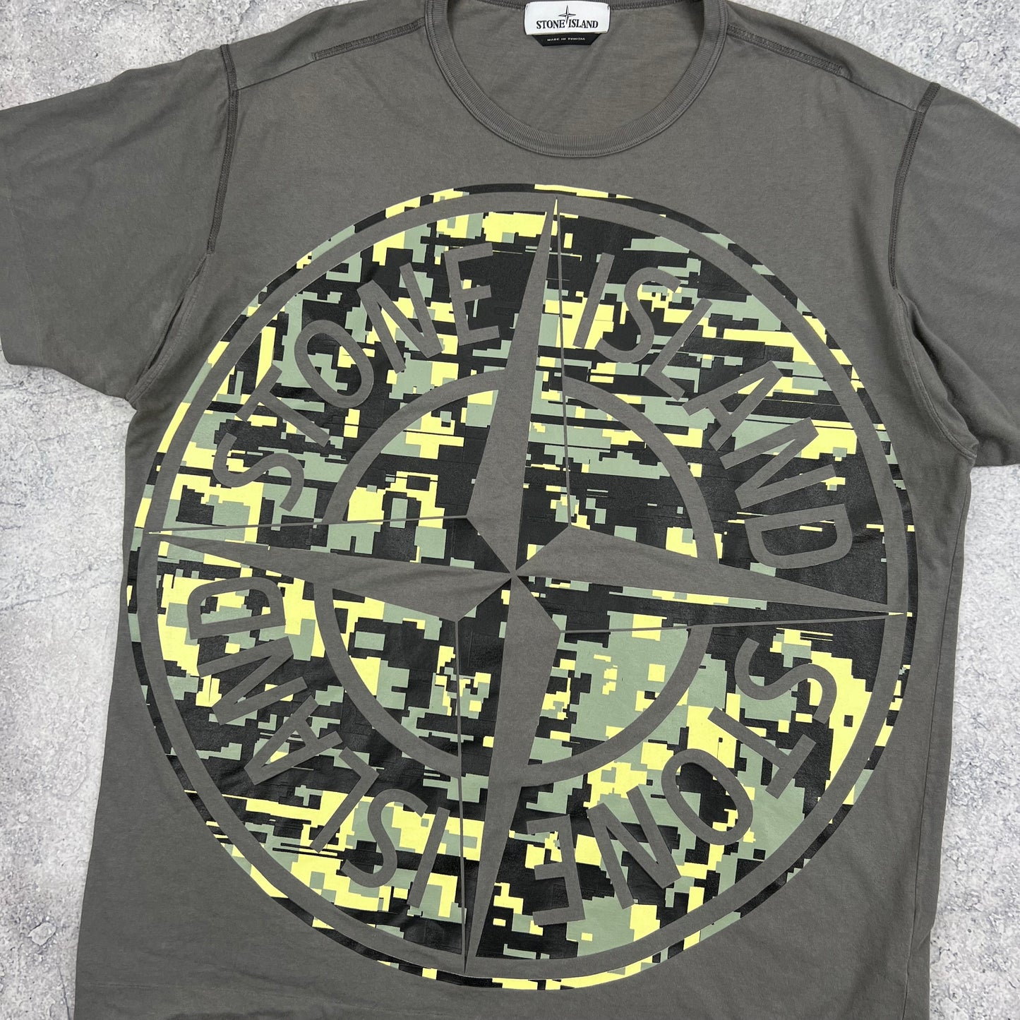 Stone Island Grey Camo T-Shirt XXL 24.5”