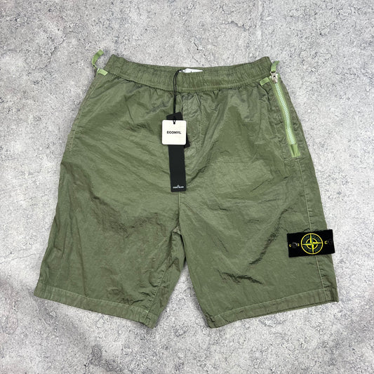 Stone Island Green Nylon Metal Cargo Shorts W28-30” BNWT