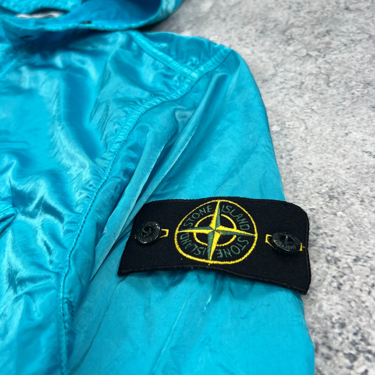 Stone Island Blue Nylon Raso TC Jacket Medium 23”