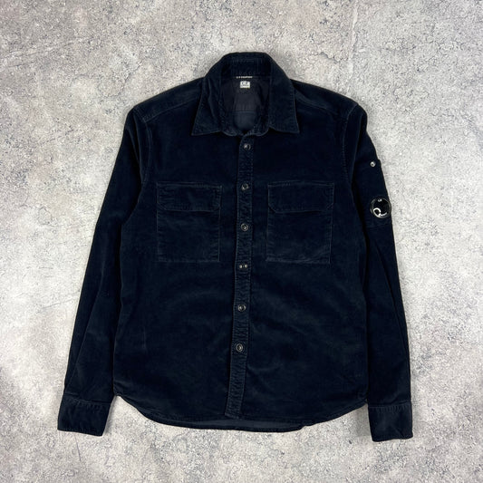CP Company Navy Corduroy Lens Shirt Small 20.5”