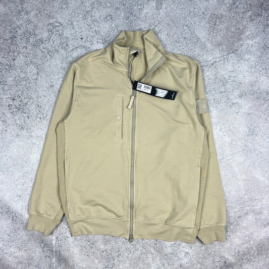 Stone Island Beige Ghost FZ Sweatshirt Small 21.5” BNWT