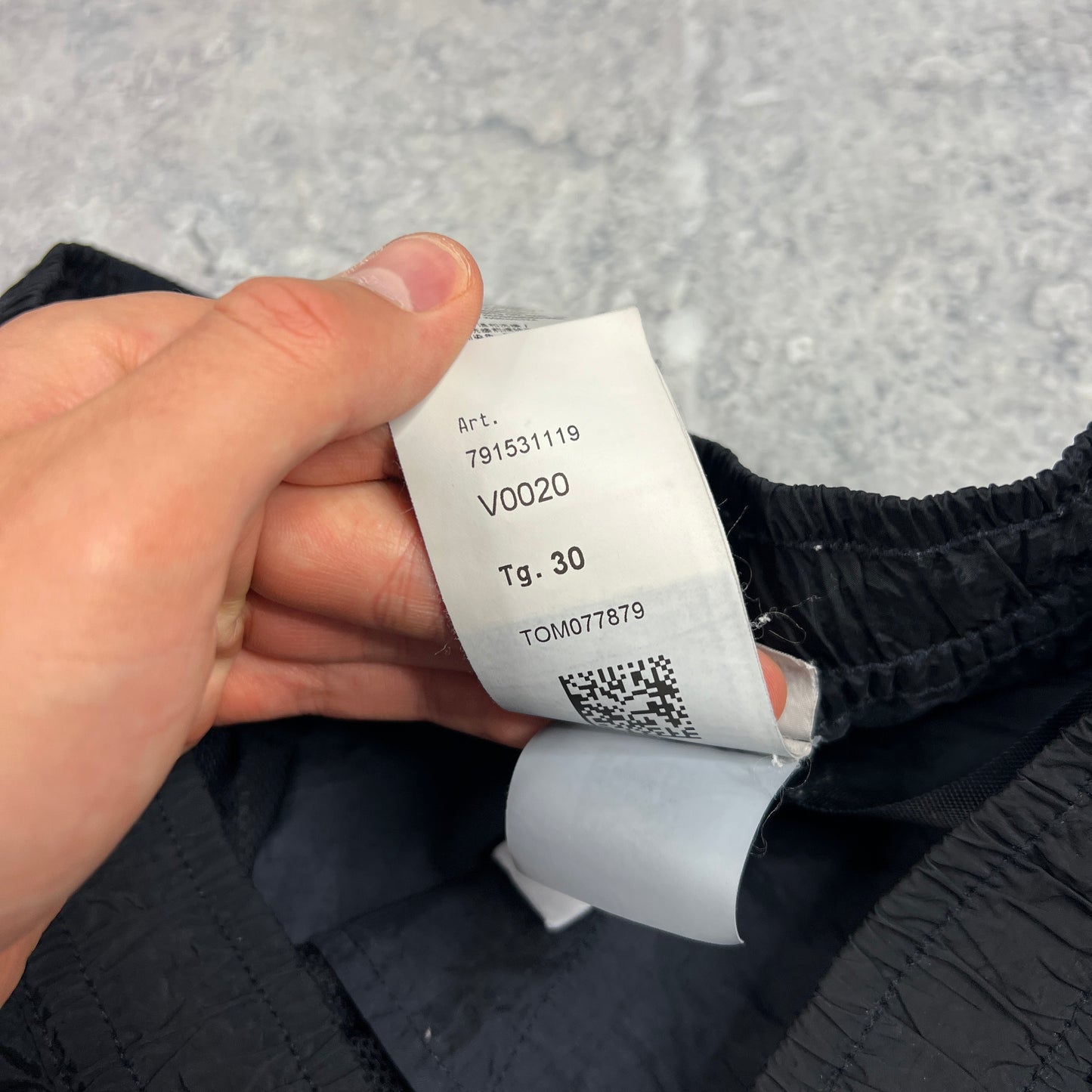 Stone Island Navy Nylon Metal Cargo Trousers W30”