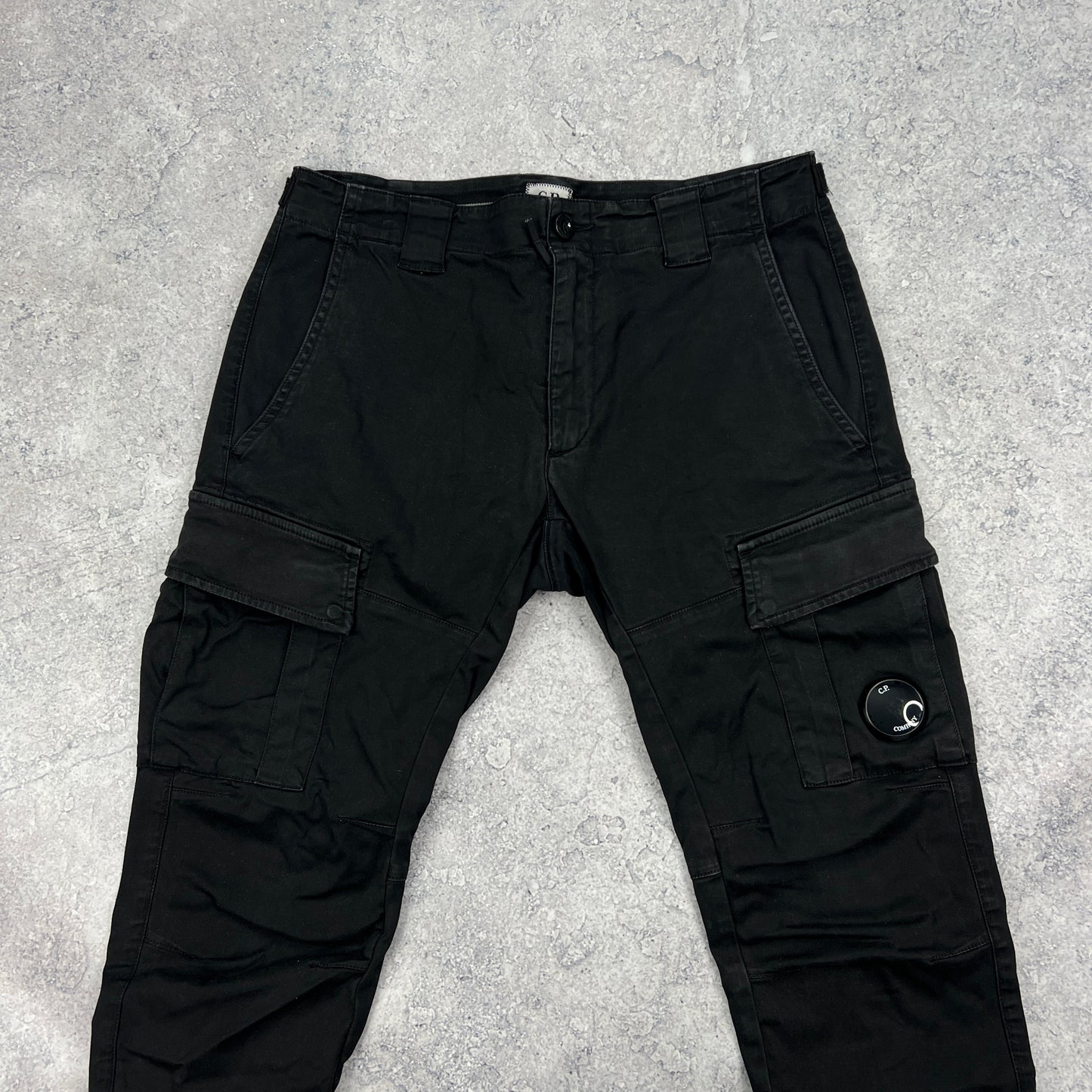 CP Company Black Lens Cargo Trousers Size 46- W30”