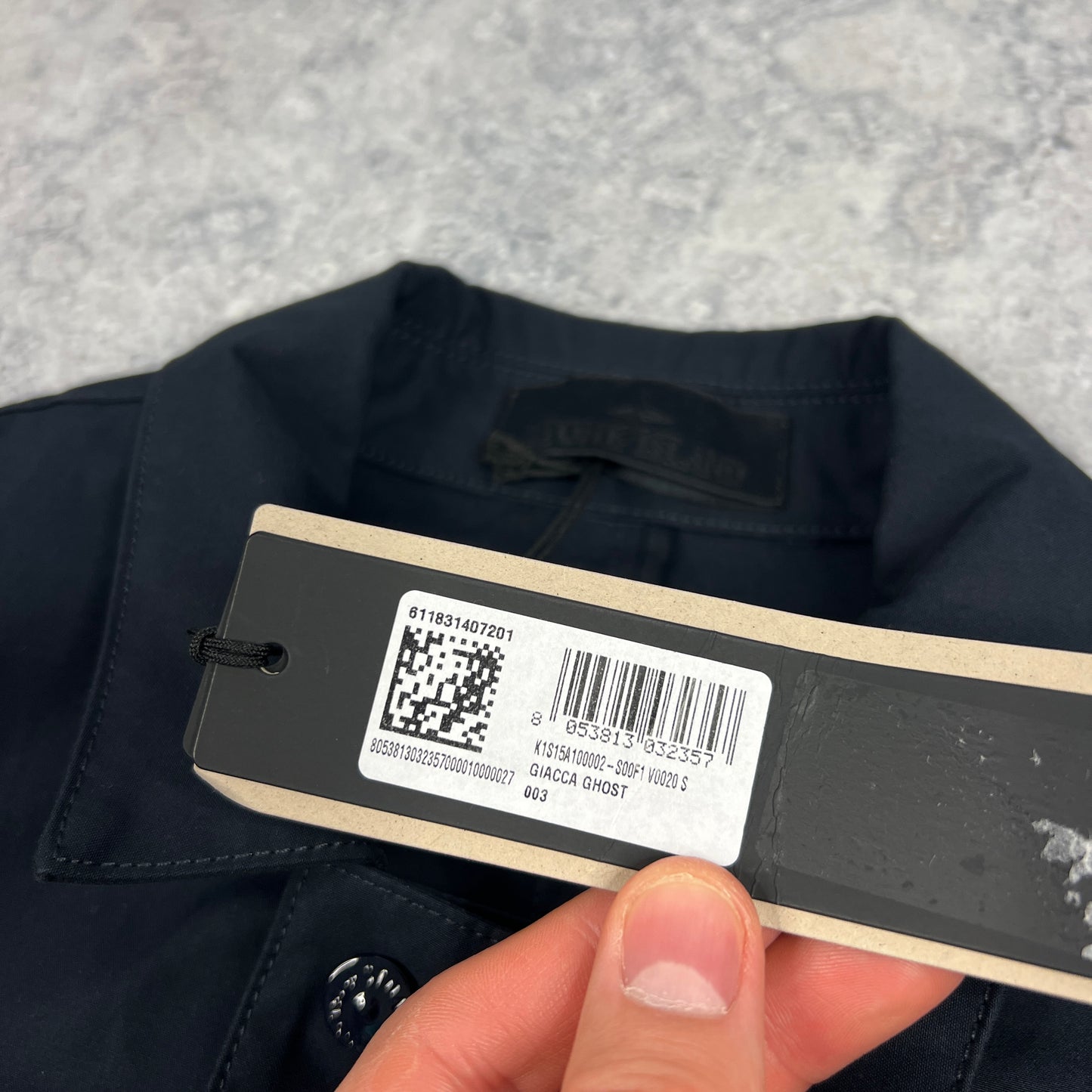 Stone Island Navy Ghost Weatherproof Cotton Jacket Small 20.5” BNWT