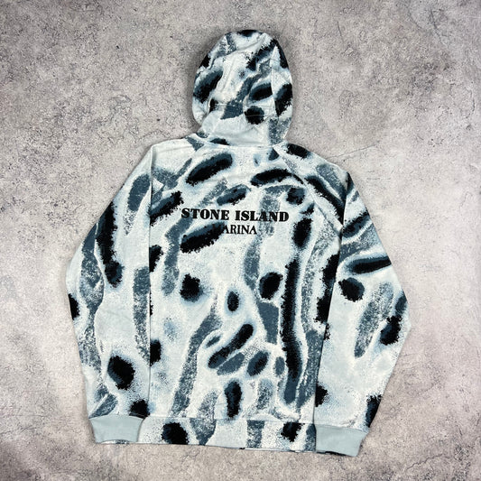 Stone Island Marina Reef Camo Hoodie Large 23.75” BNWT