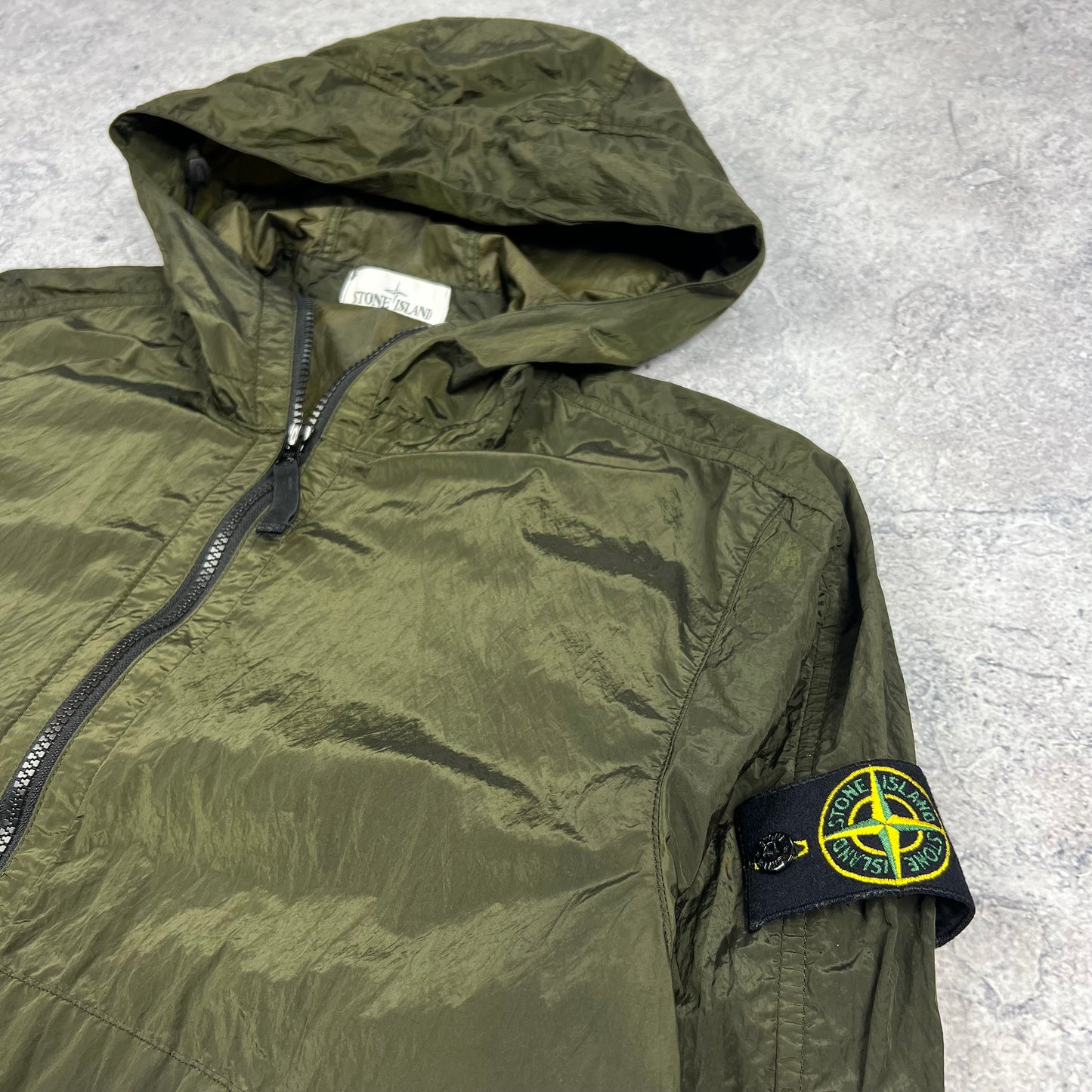 Stone Island Khaki Nylon Metal Watro Jacket Medium 22”
