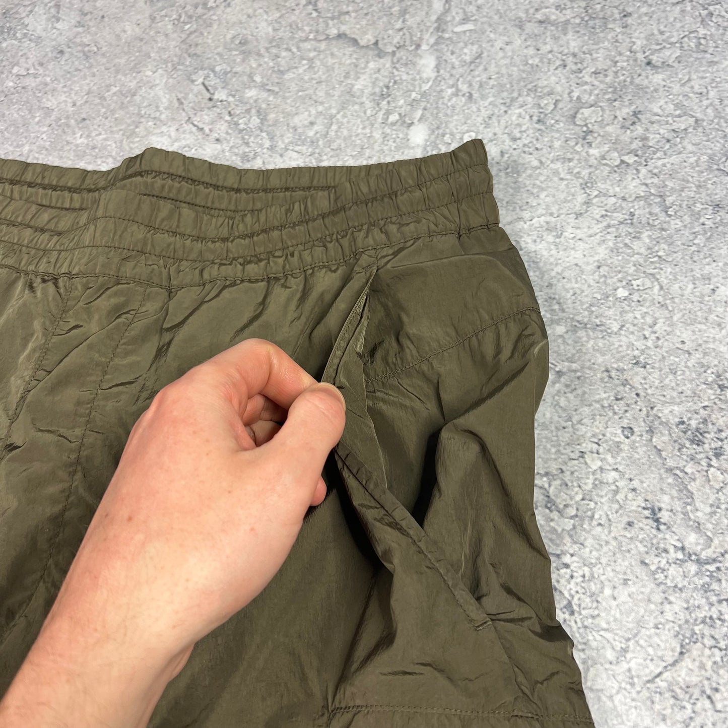 CP Company Khaki Lens Chrome Cargo Trousers Size 46- W30-32”