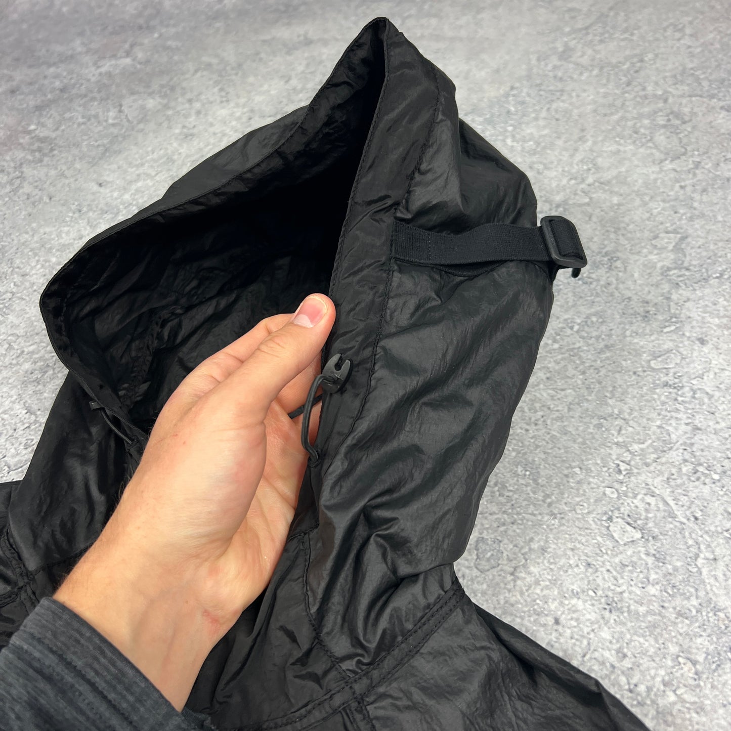 Stone Island Black Nylon Metal Watro Jacket Medium 22.5”