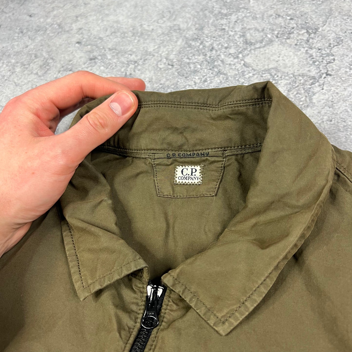 CP Company Khaki Lens Overshirt Medium 21.5”