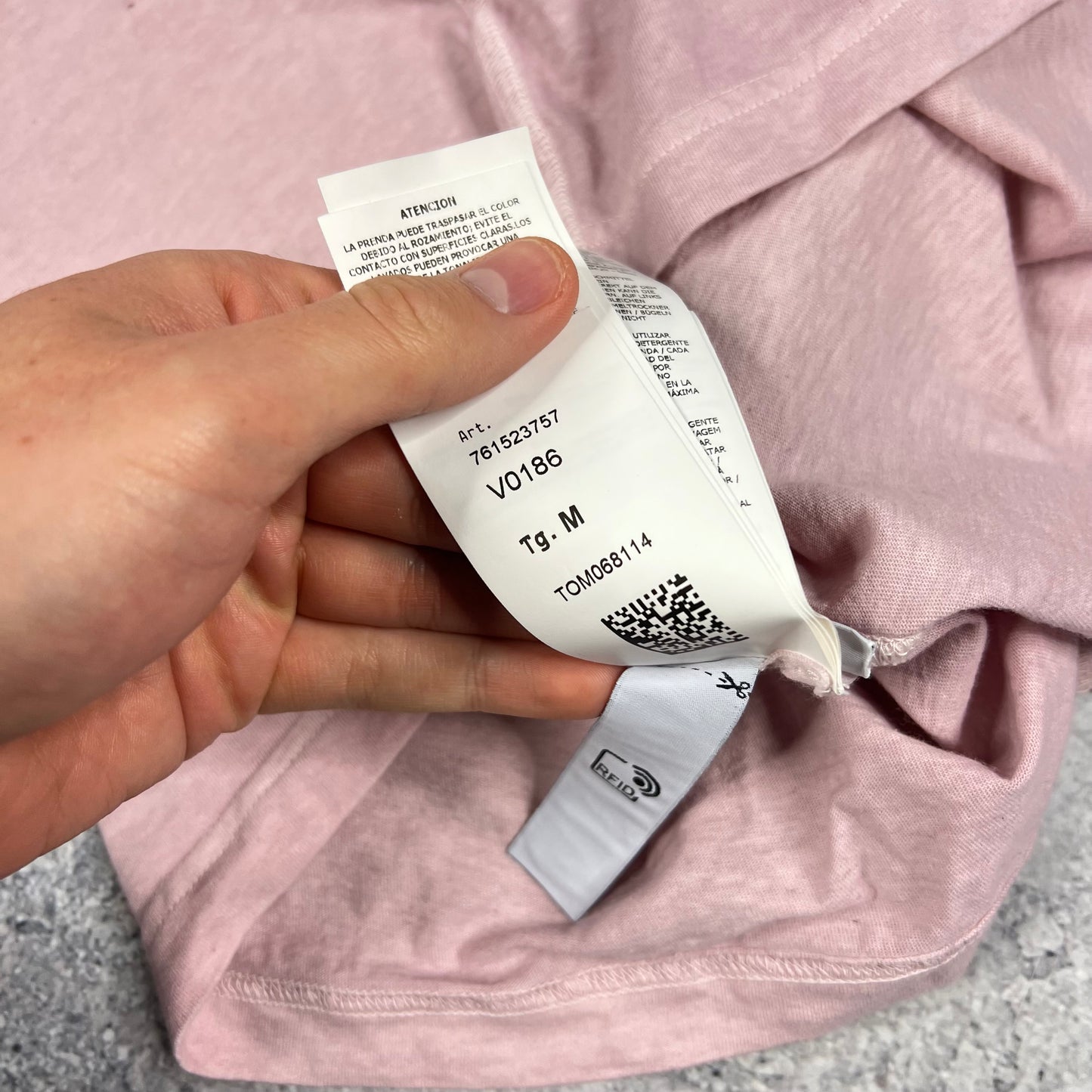 Stone Island Pink Garment Dyed Patch T-Shirt Medium 20.5”